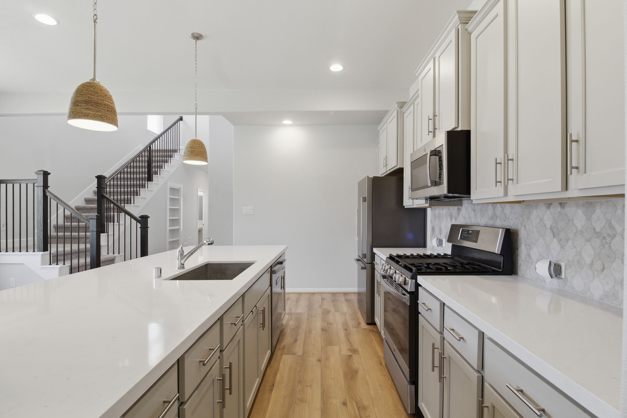 Kitchen with stainless steel appliances Kitchen with stainless steel appliances