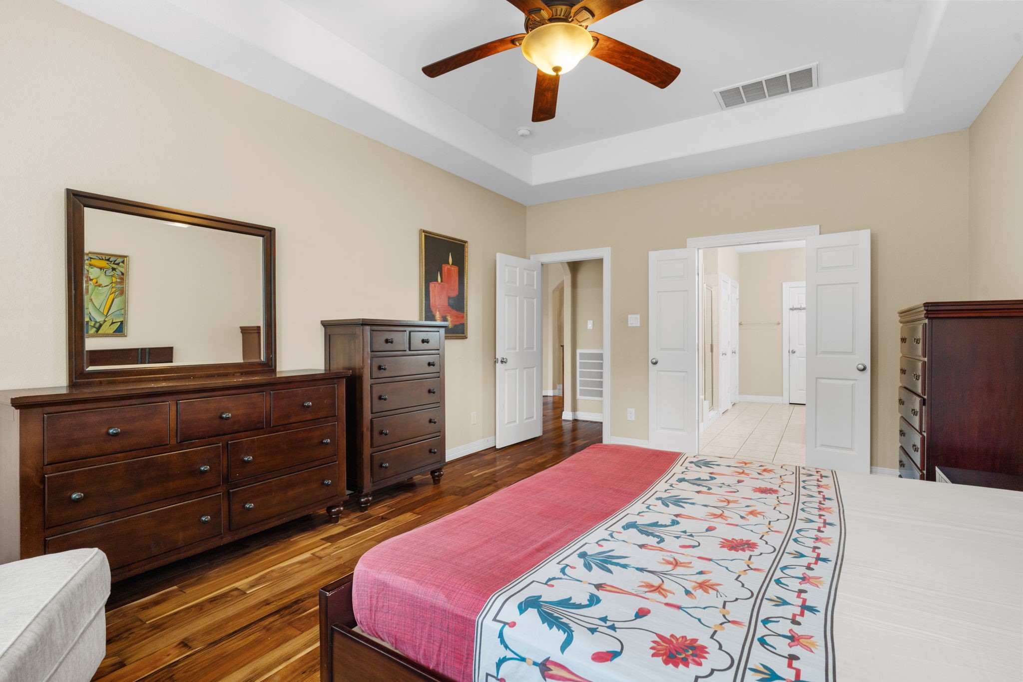 An en suite bath is just steps away.