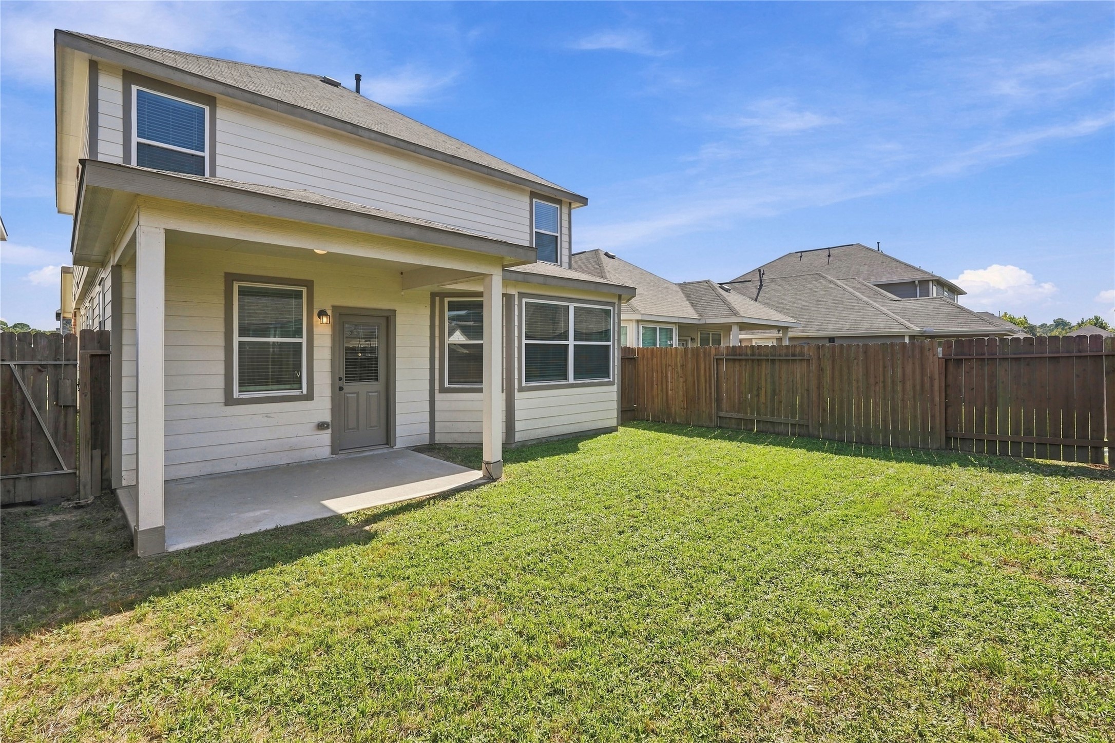 Covered Rear Patio with great yard size