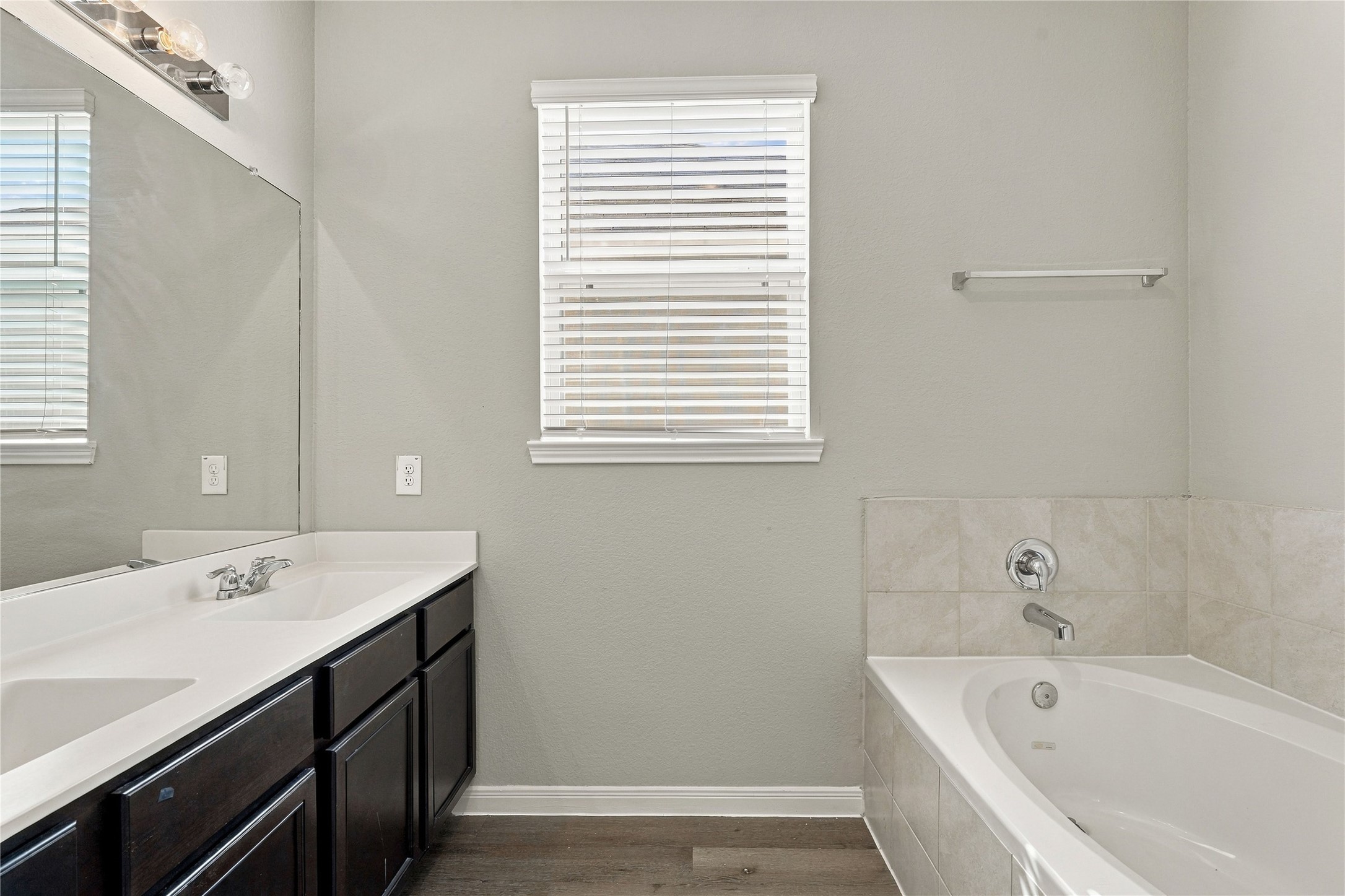 Dual Sinks, soaking tub & separate Walk-In Shower