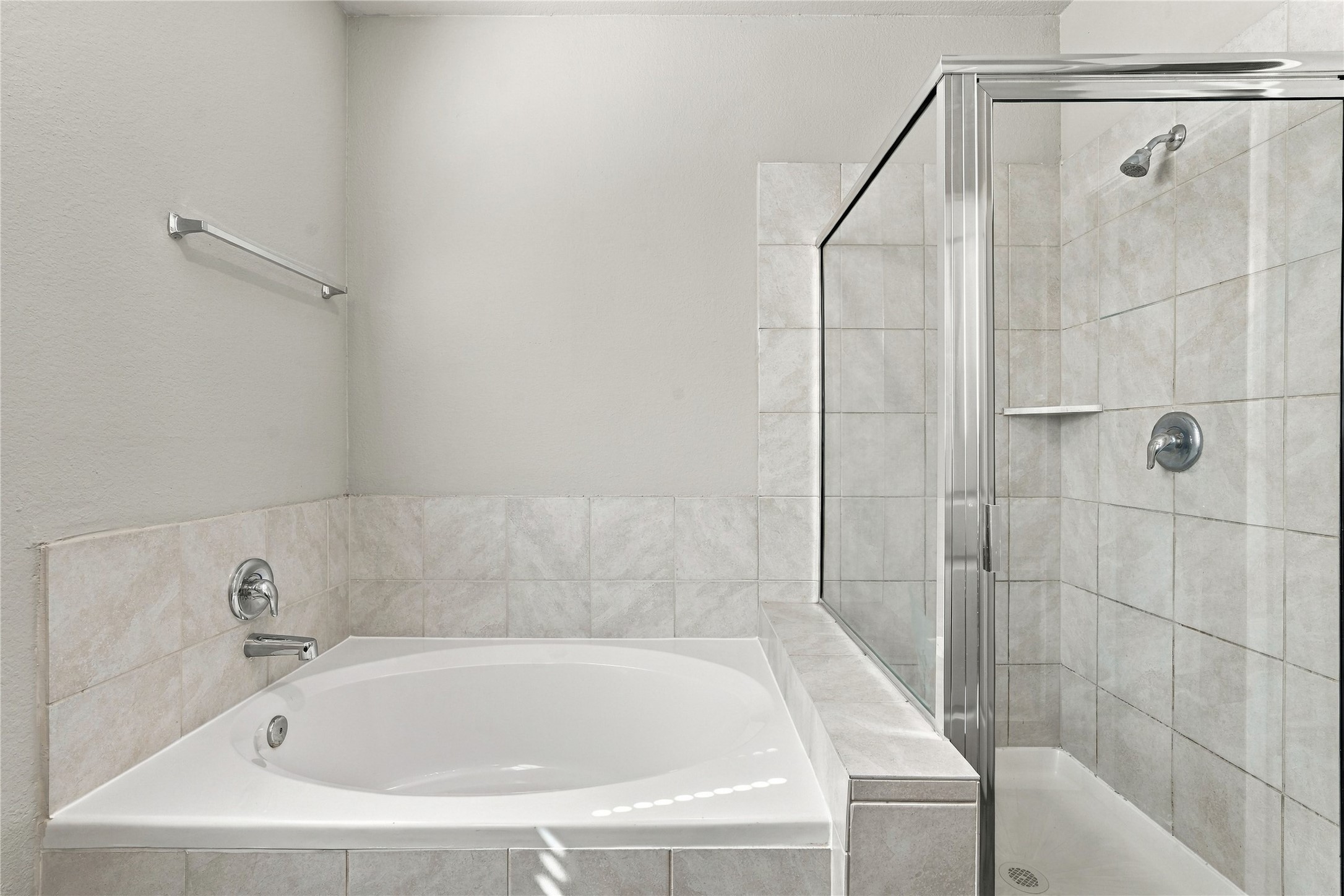 Dual Sinks, soaking tub & separate Walk-In Shower