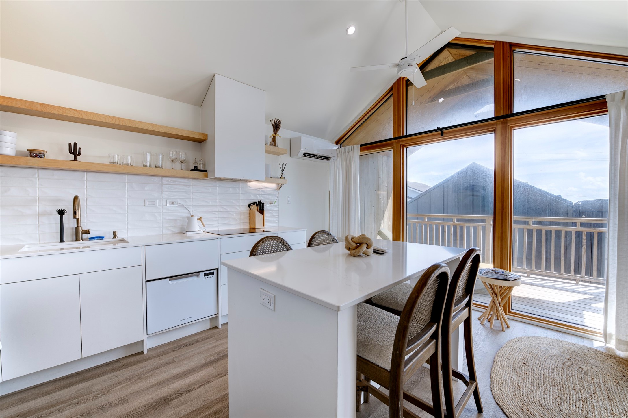Back house kitchen with deck access