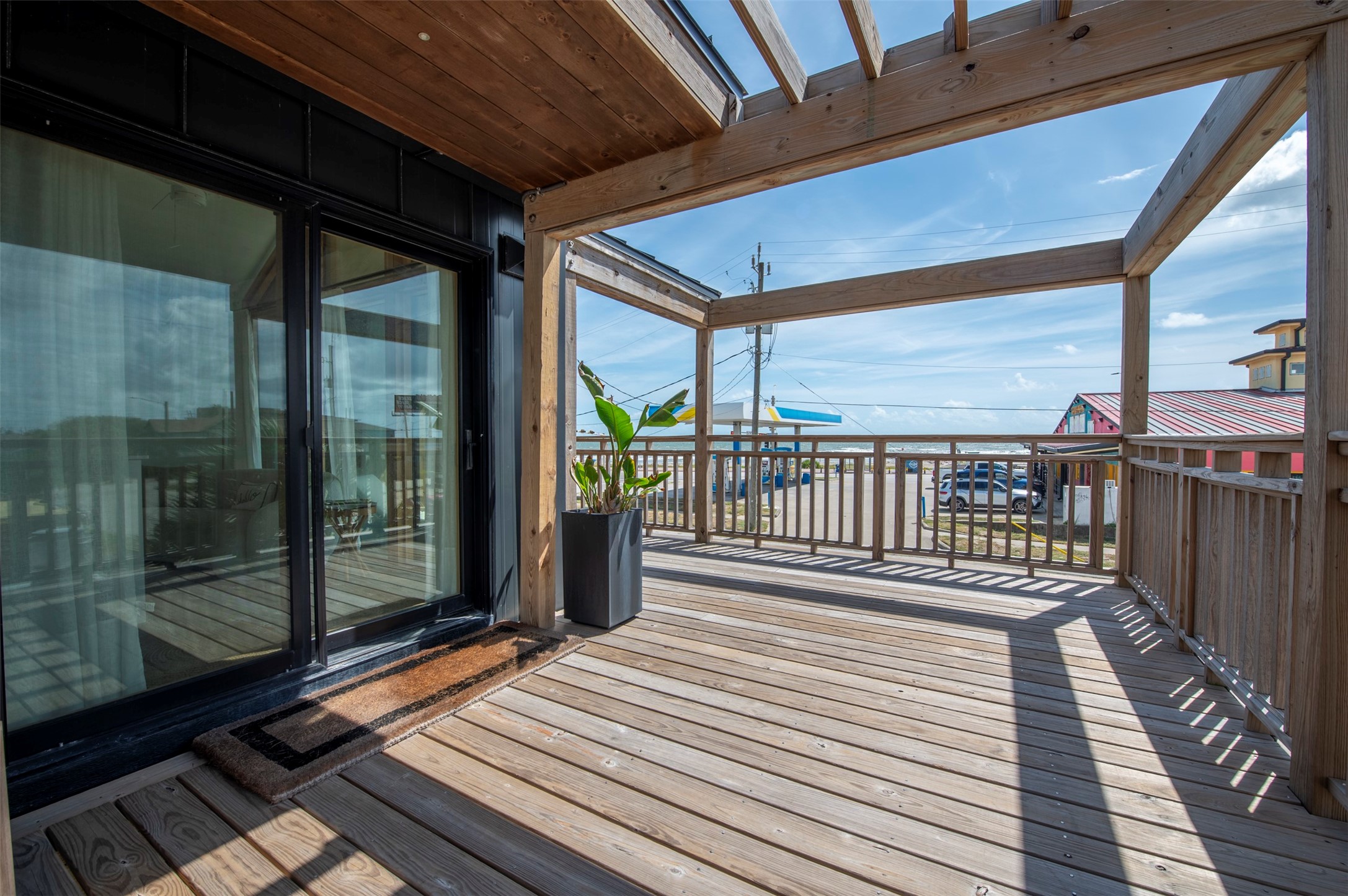 Front house deck view from seating area