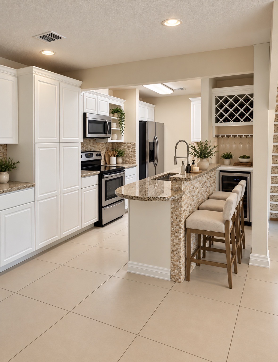 Virtually staged kitchen. All appliances included!
