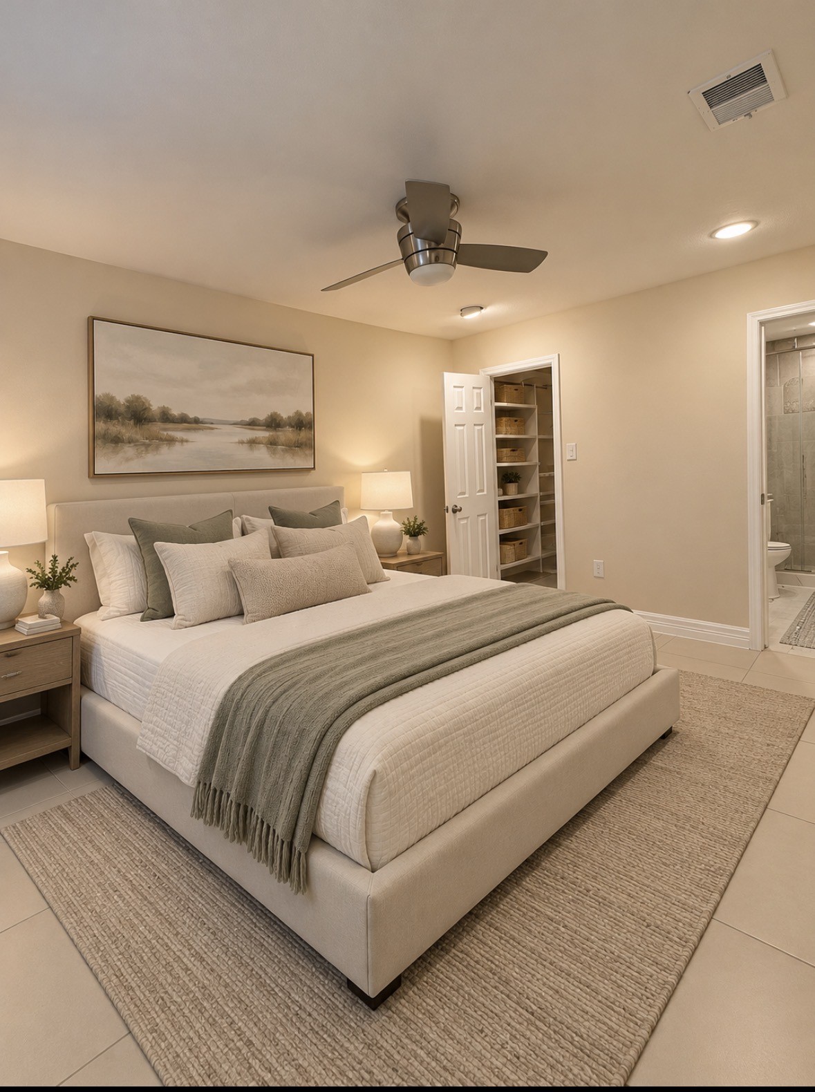 Virtually staged 2nd bedroom