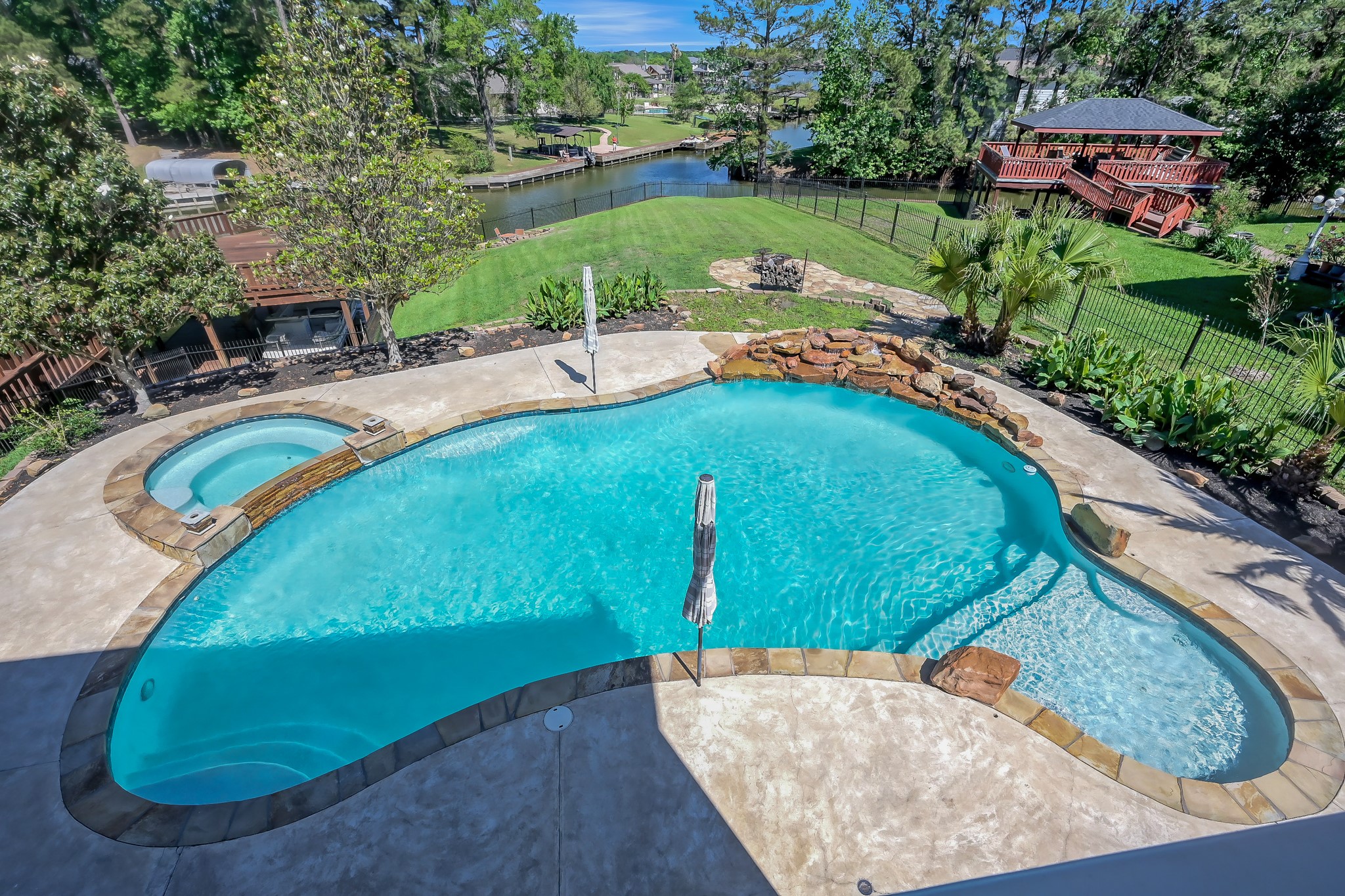 View of Pool from Upstairs Balcony