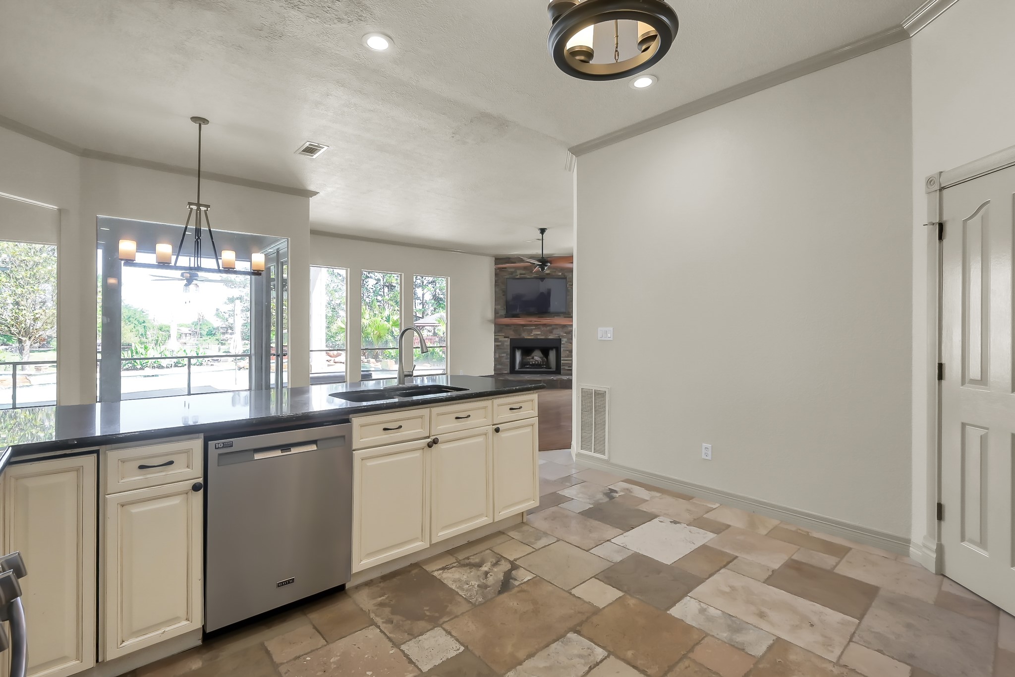 View from Kitchen to Living Area