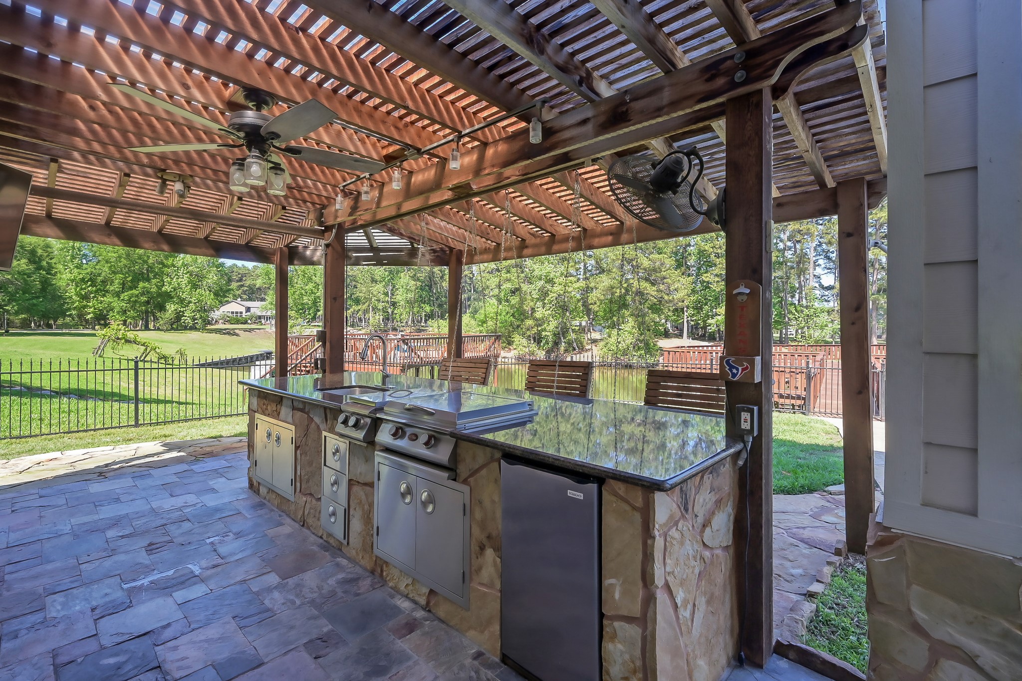 Outdoor Kitchen with Pergola