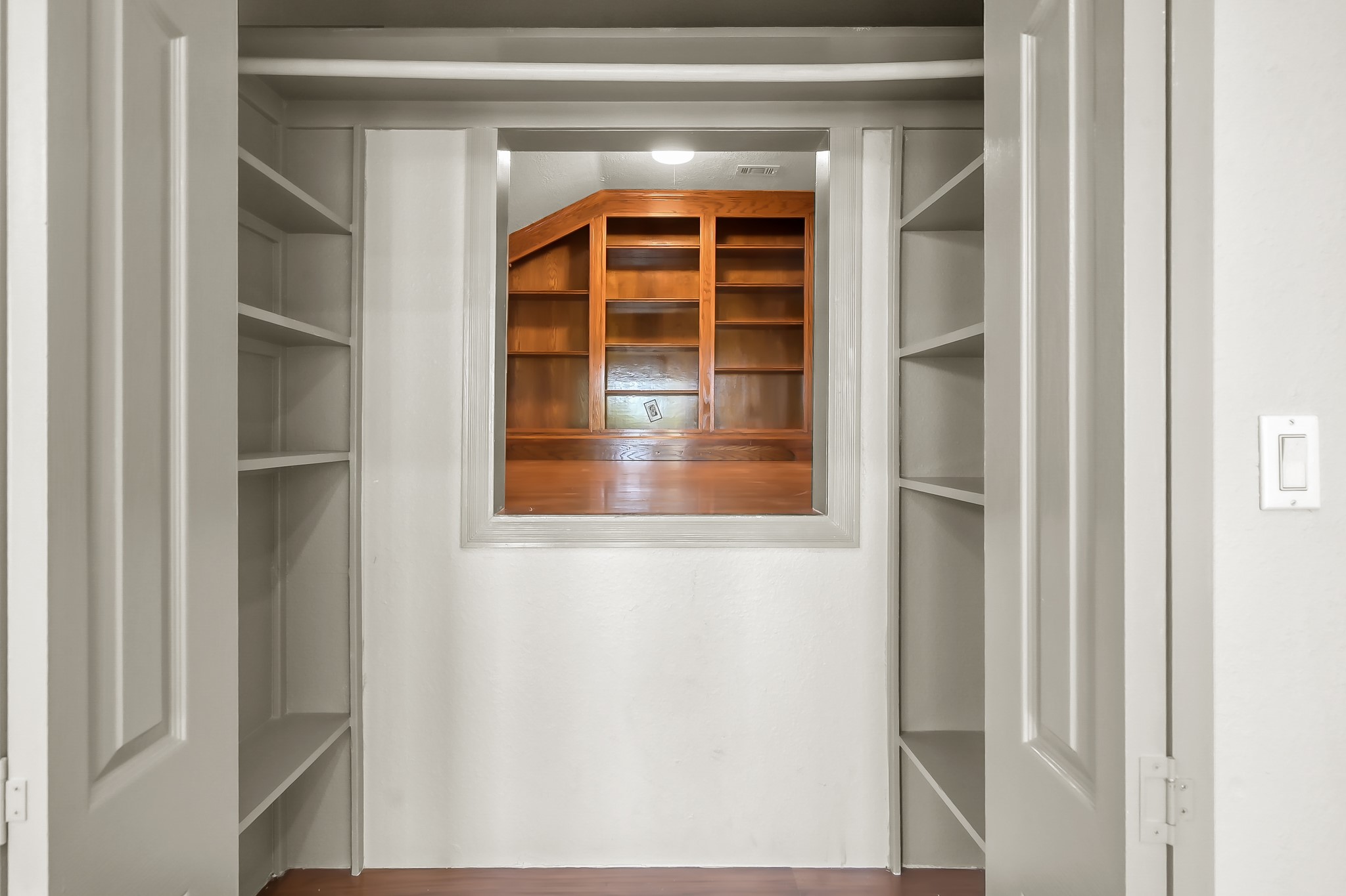 Inside the Closet of the Fifth Bedroom is a small Hidden Room that can be used as Storage