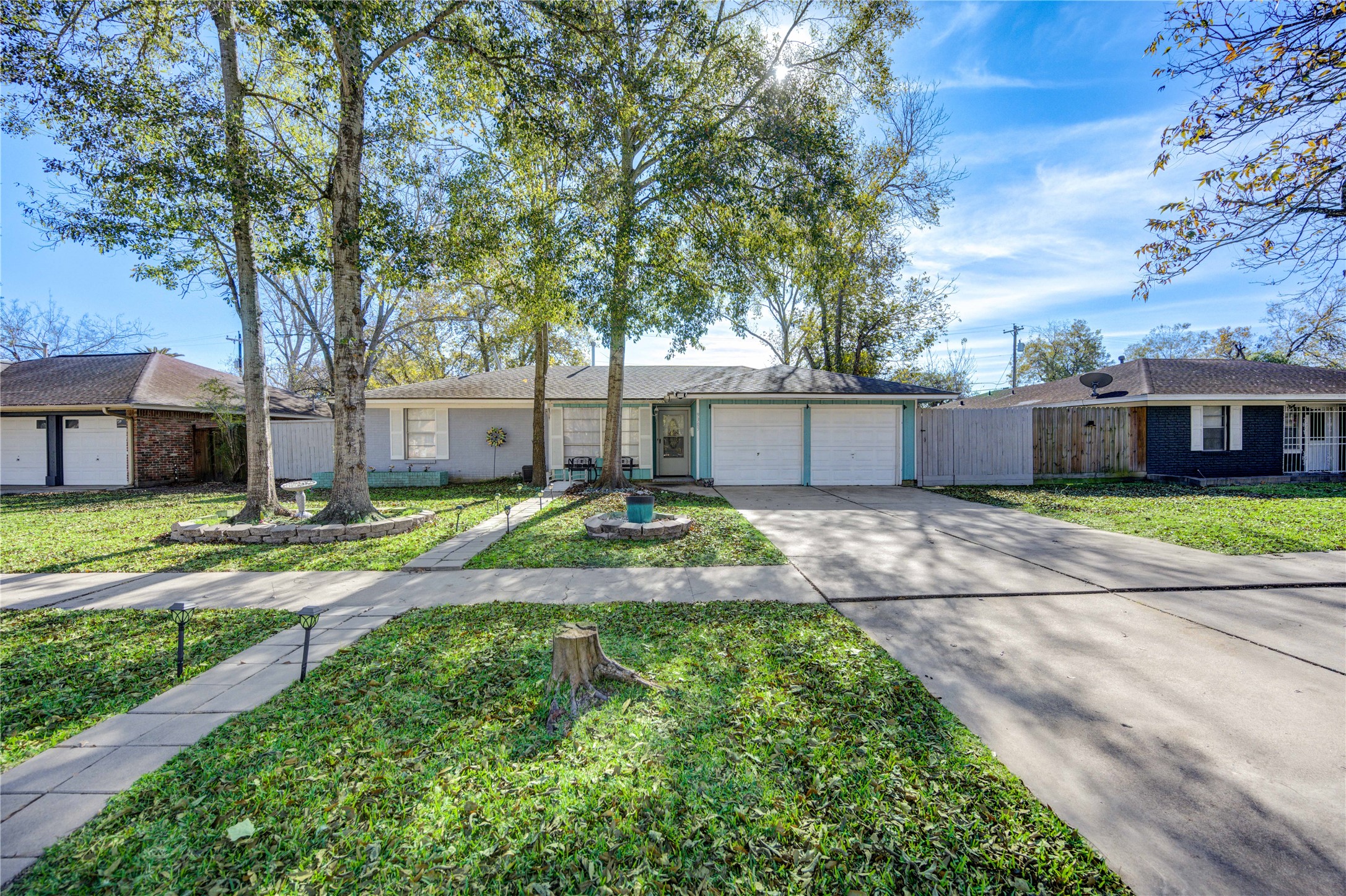 Welcome home! This single-story home features a two-car garage, large backyard, and ample living spaces.