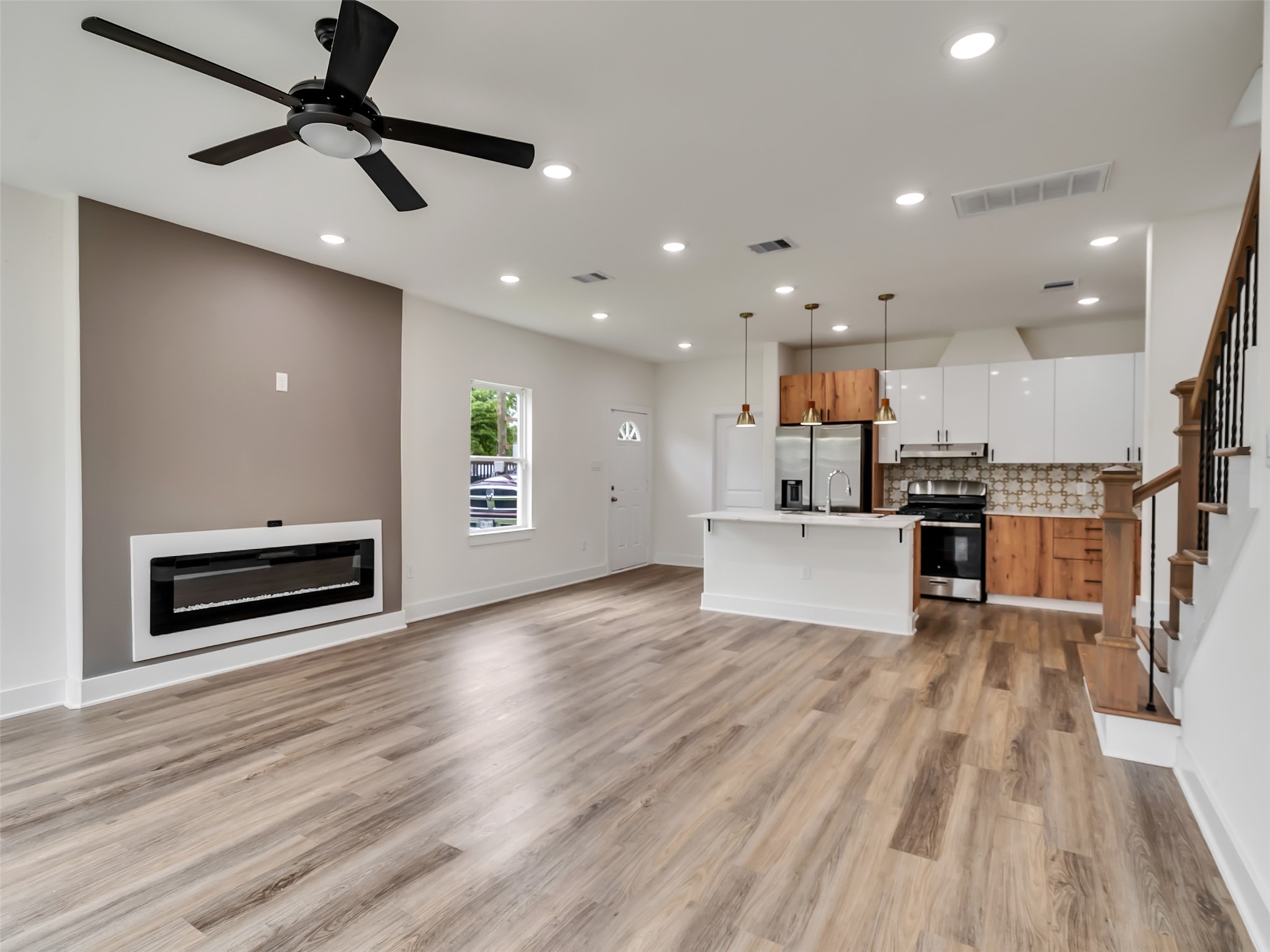 Living room fireplace