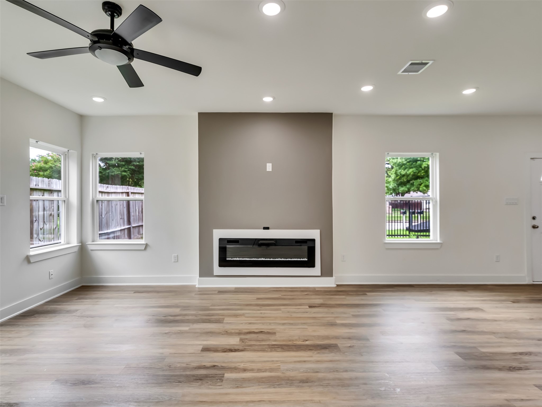 Living room fireplace