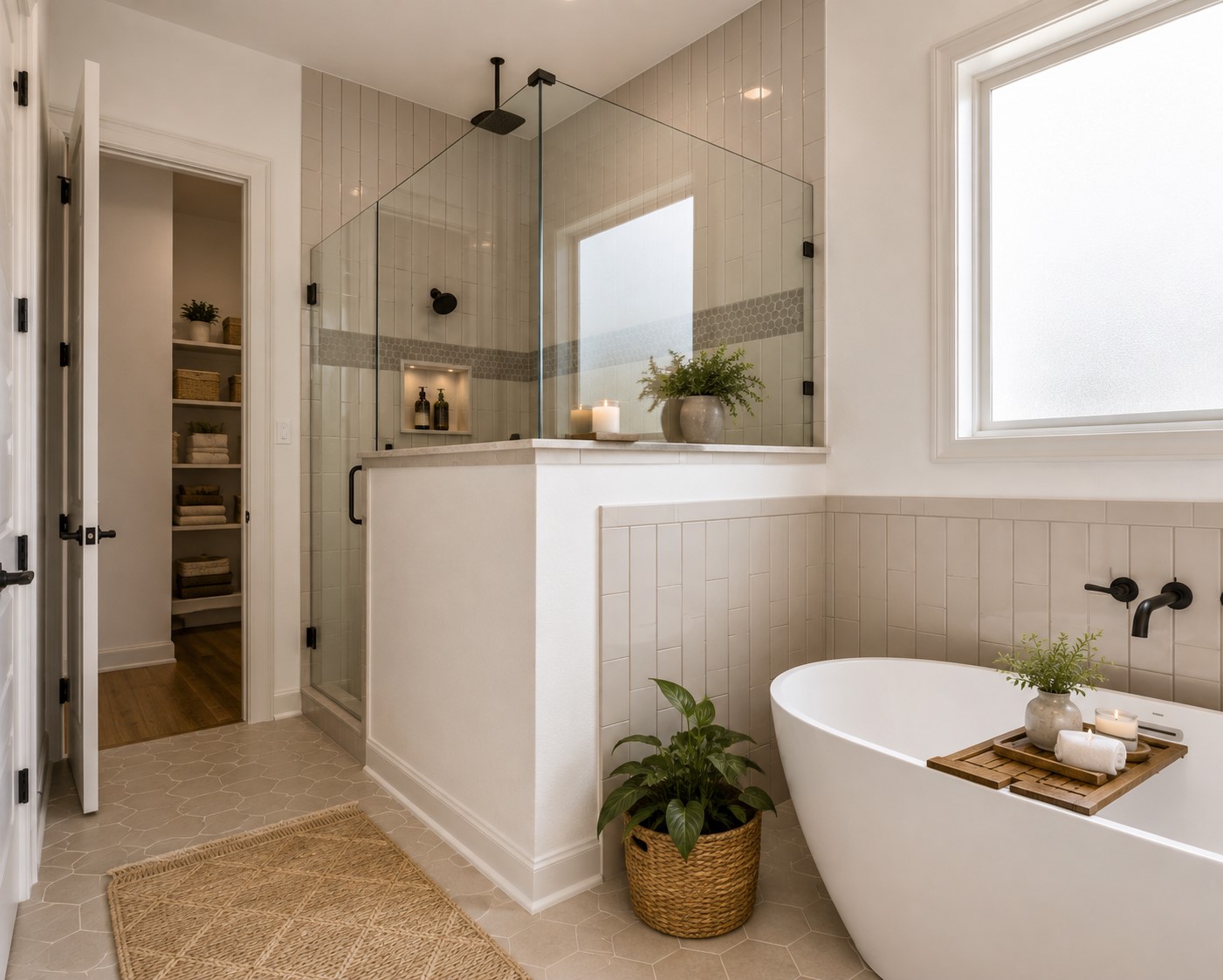 A spa-inspired bathroom offering comfort, style, and relaxation.