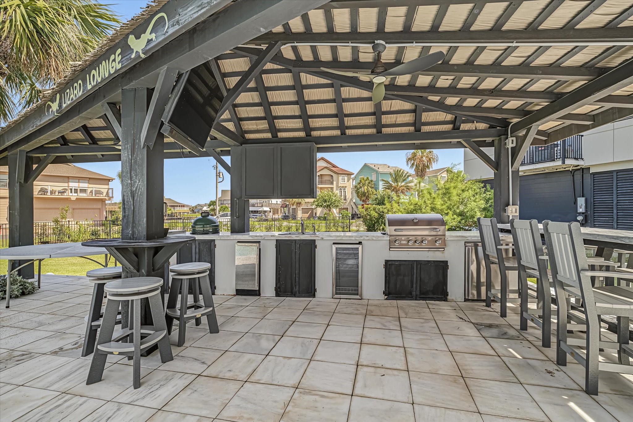 Shared outdoor bbq kitchen for pool/ resort area