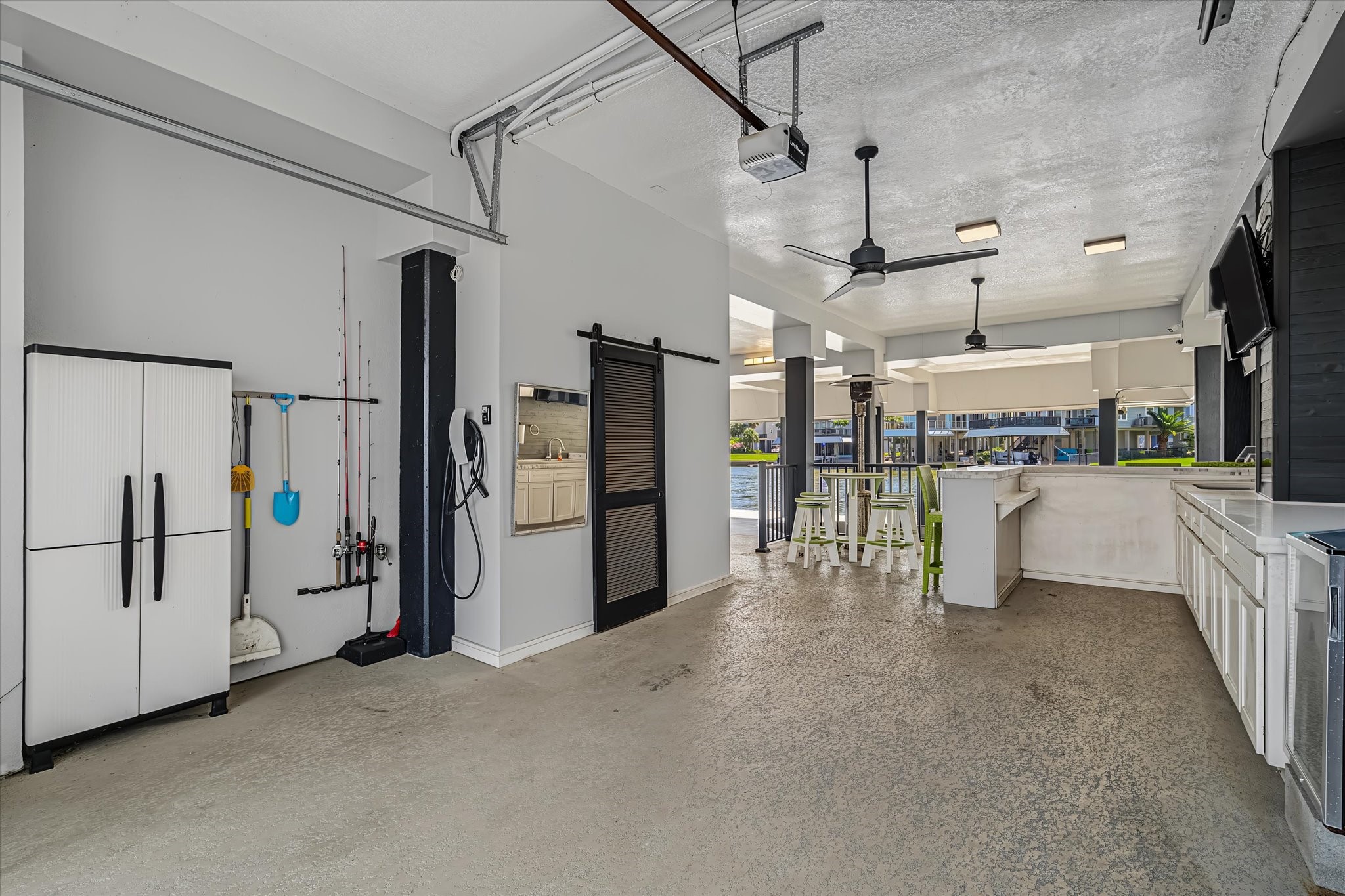 Lower level full kitchen/ electric car charging for main house