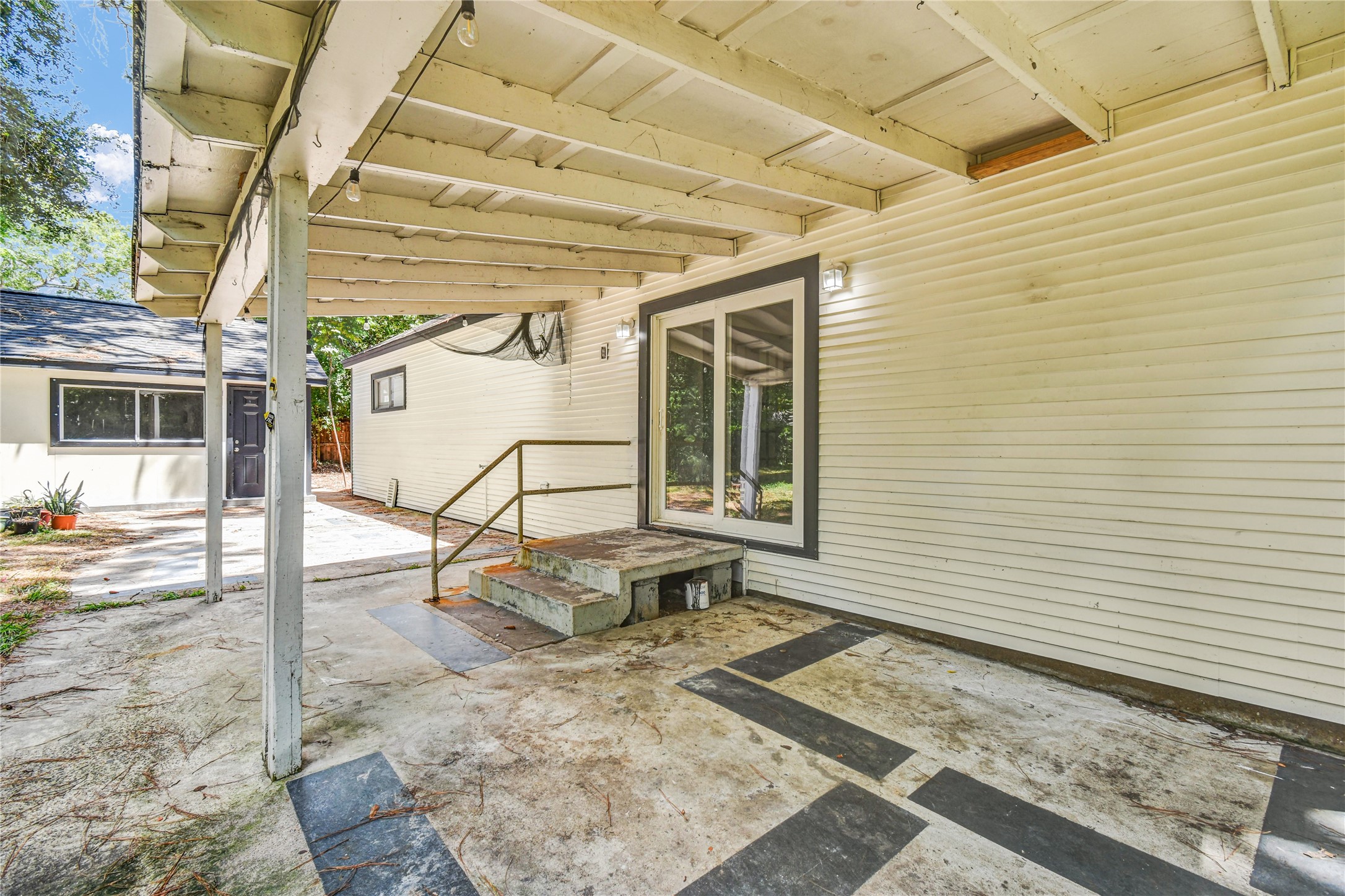 Large covered patio