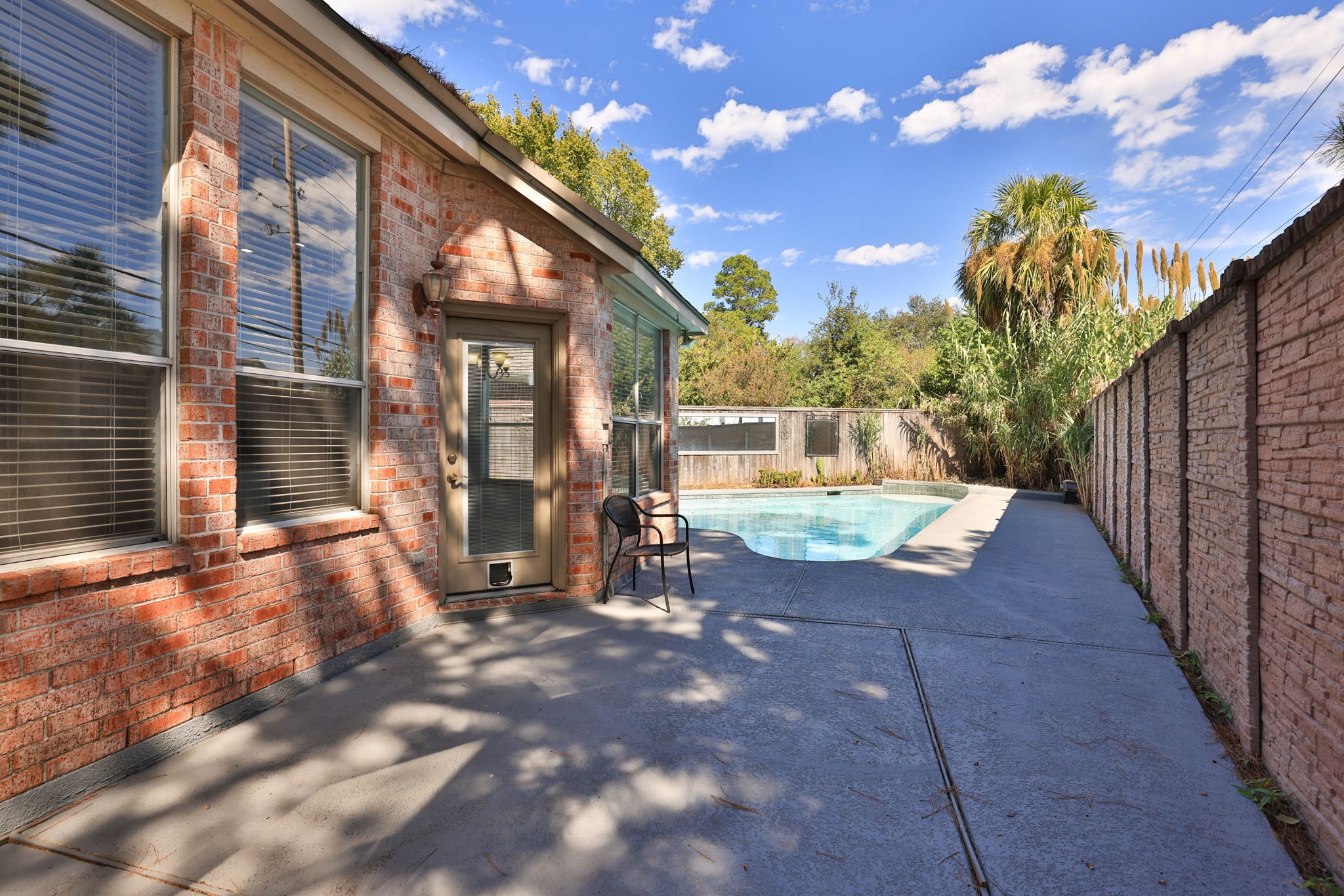 View of the backpatio.