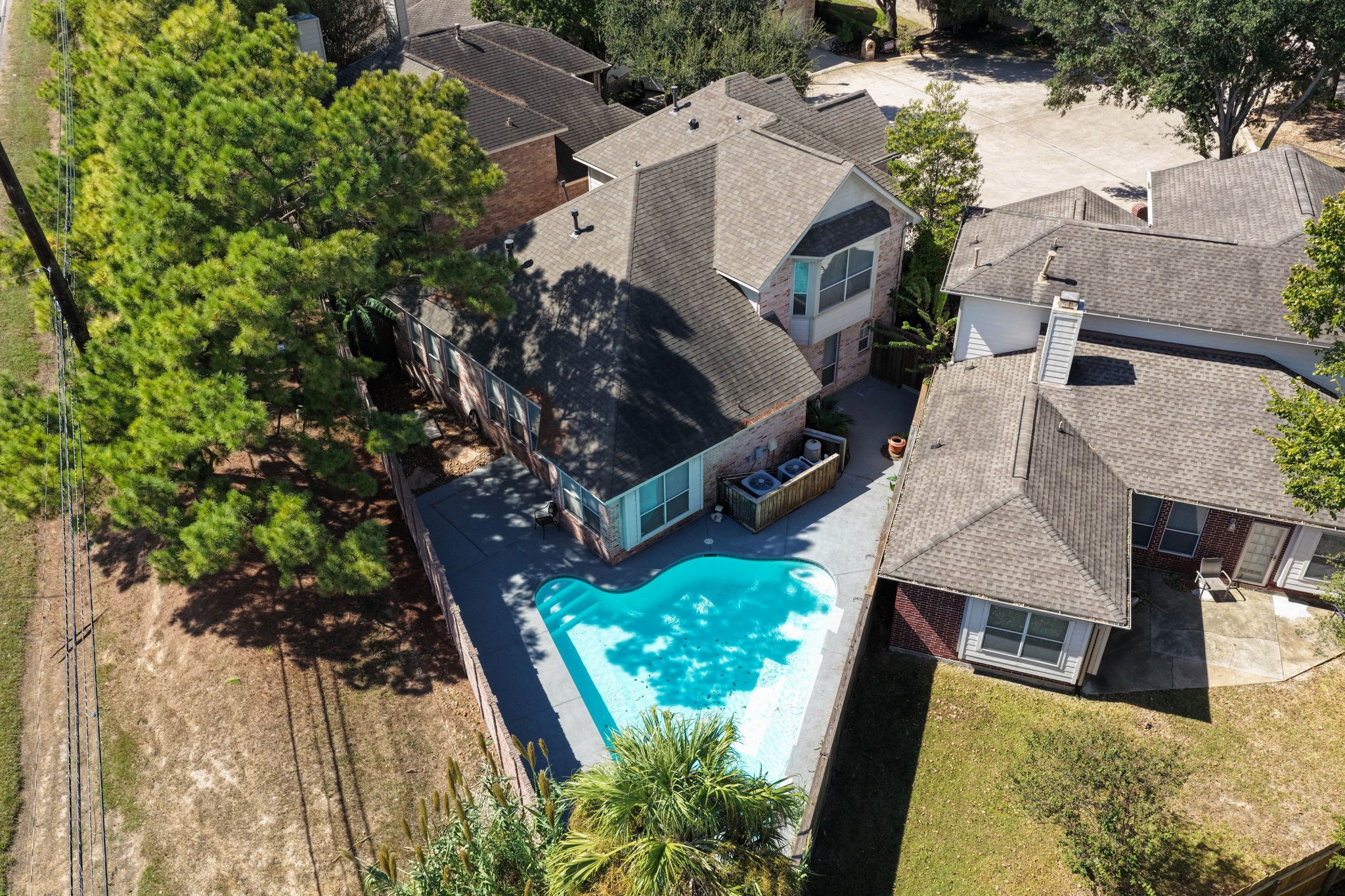 The beauty of this oversized lot is that it had room for a pool,