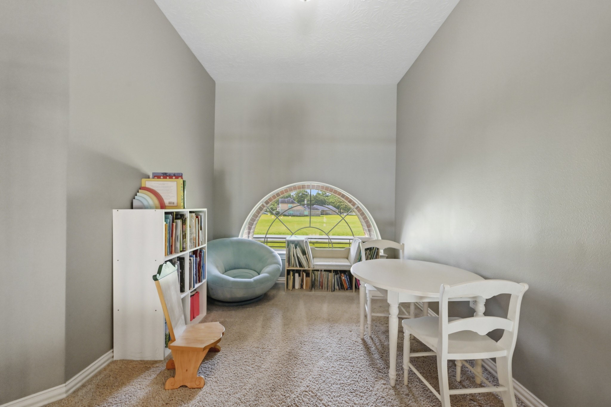 Flexible upstairs study, homework area, or playroom.