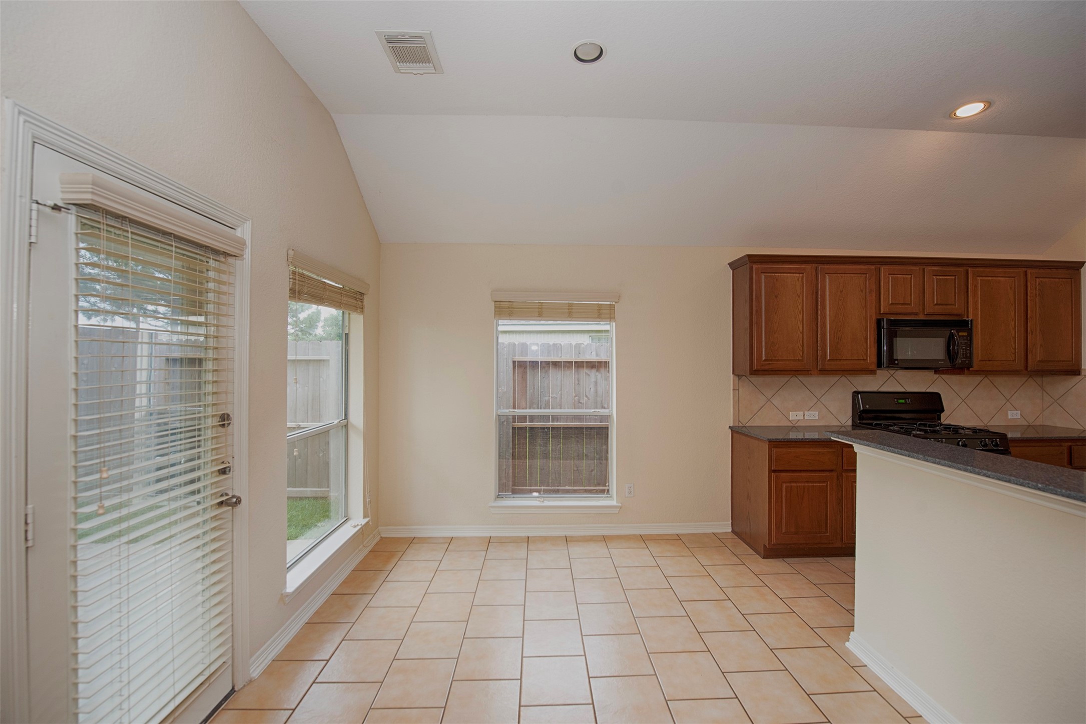 Large casual dining area with more than enough room for your family meals.
