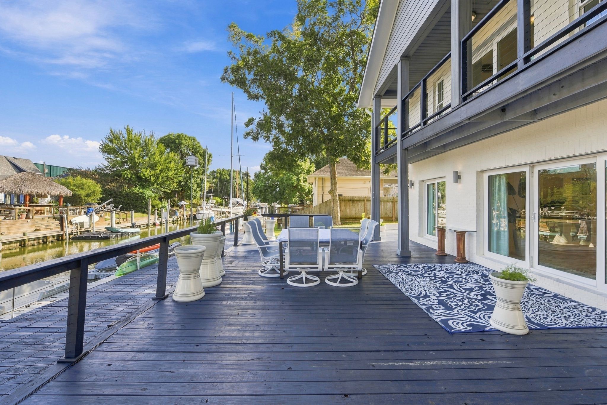 This view of the front porch shows how large it is.