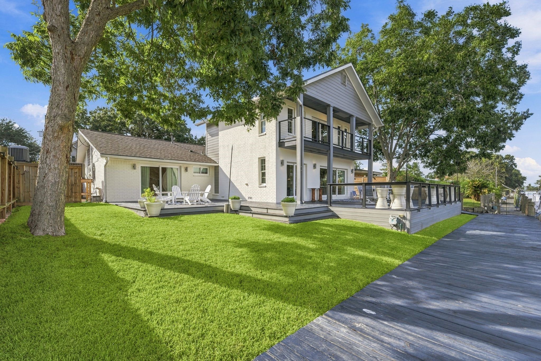 The yard extending from the Primary bedroom.