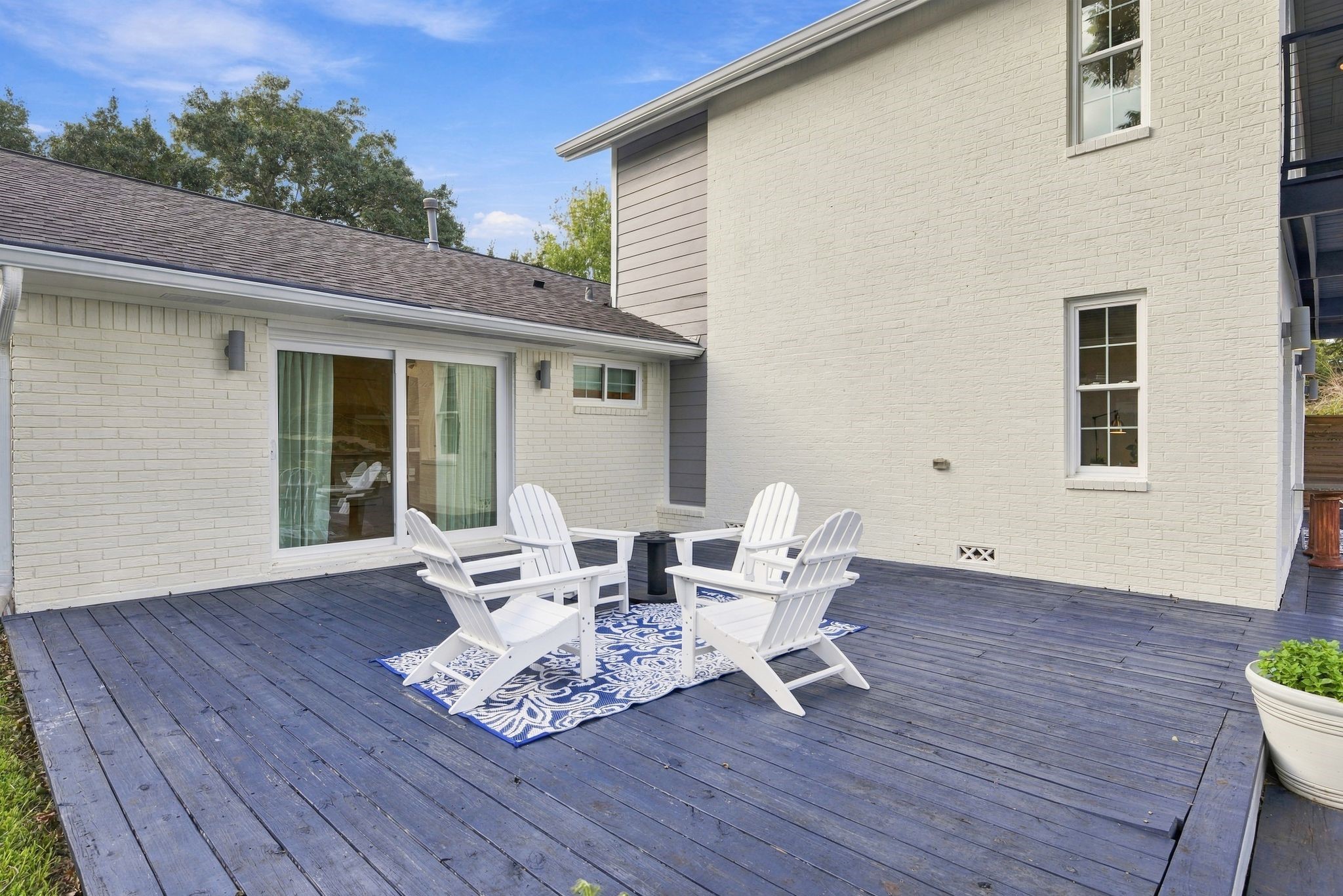 The Primary open to this large porch.