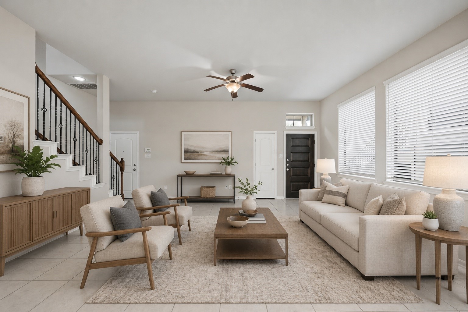 Living room virtually staged Living room virtually staged