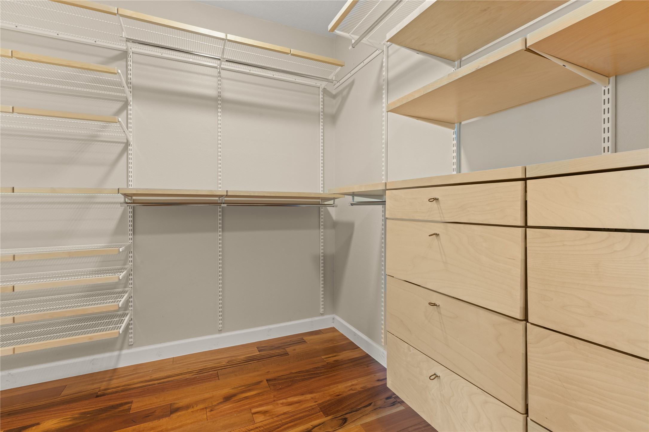 Primary closet with builtins