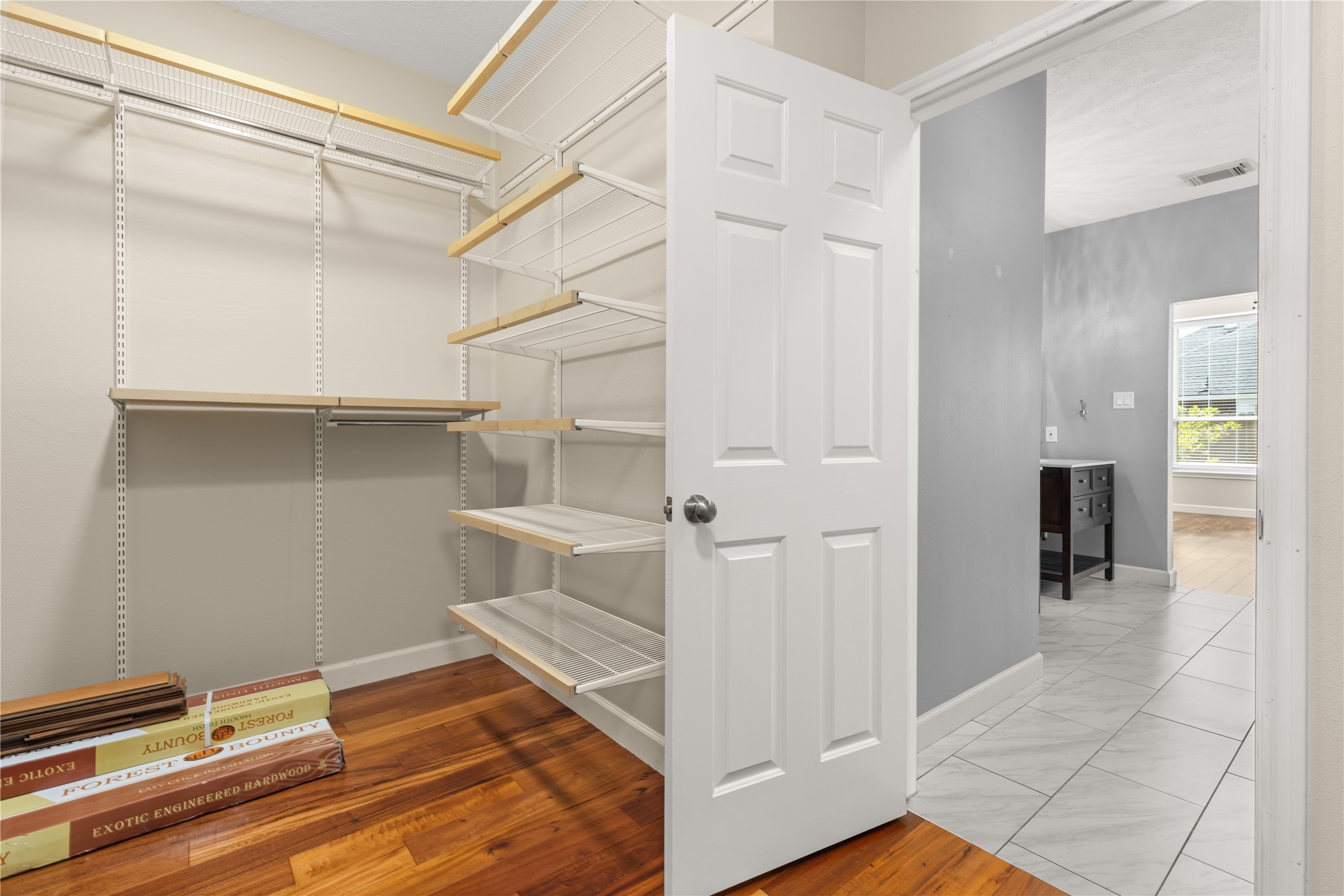 Large primary closet