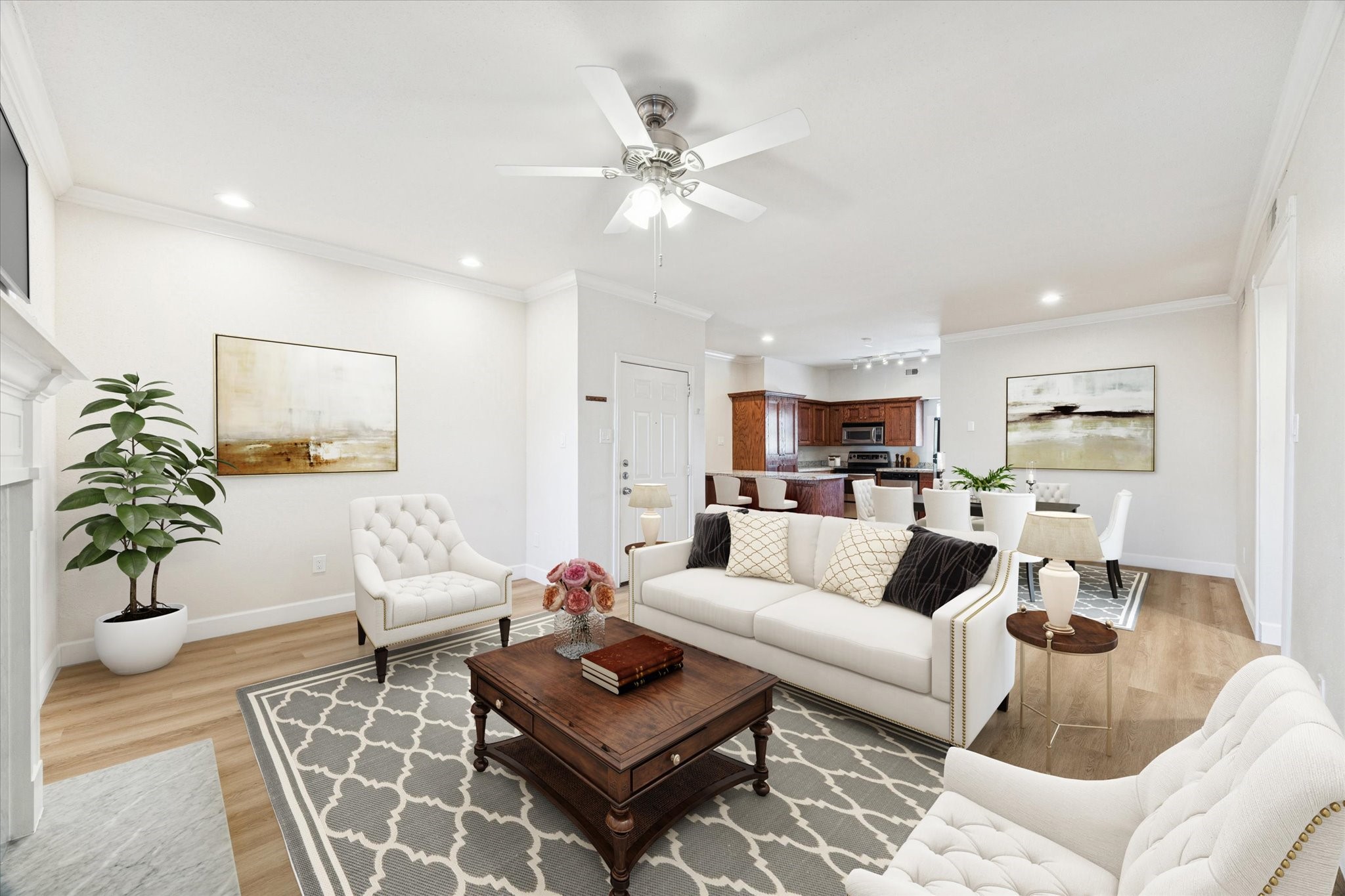 Virtually staged living room. Virtually staged living room.