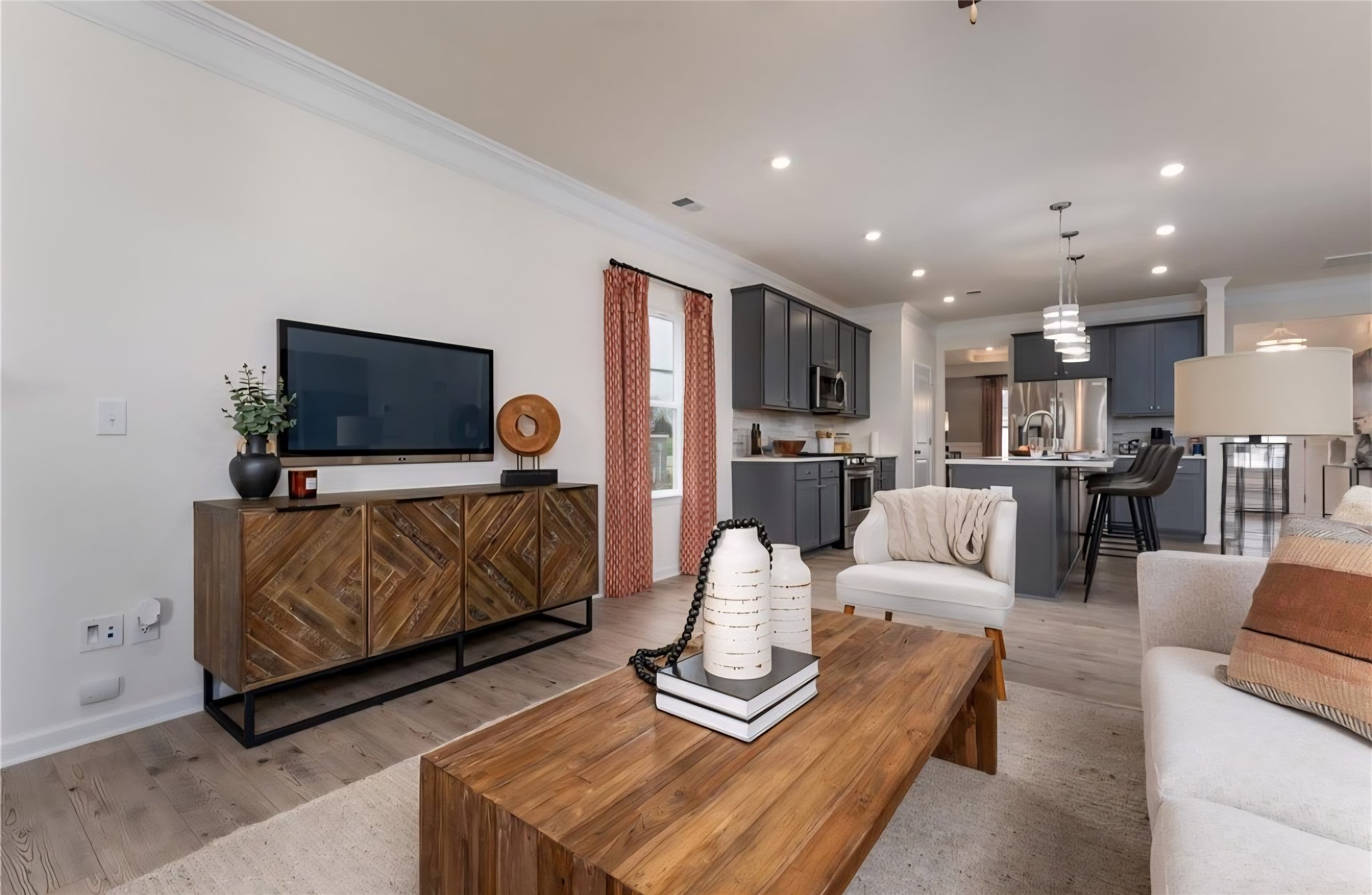 This image is a staged model only to be used for illustration purposes only. Colors and finishes may vary. The listing has white finishes.