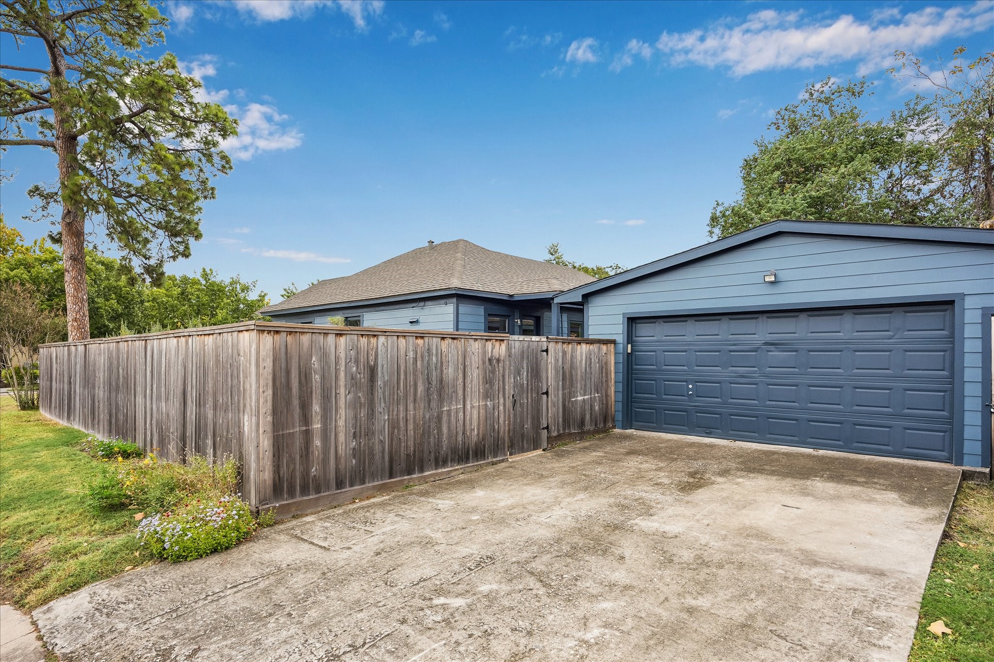 Rare double wide driveway and oversized two car garage!