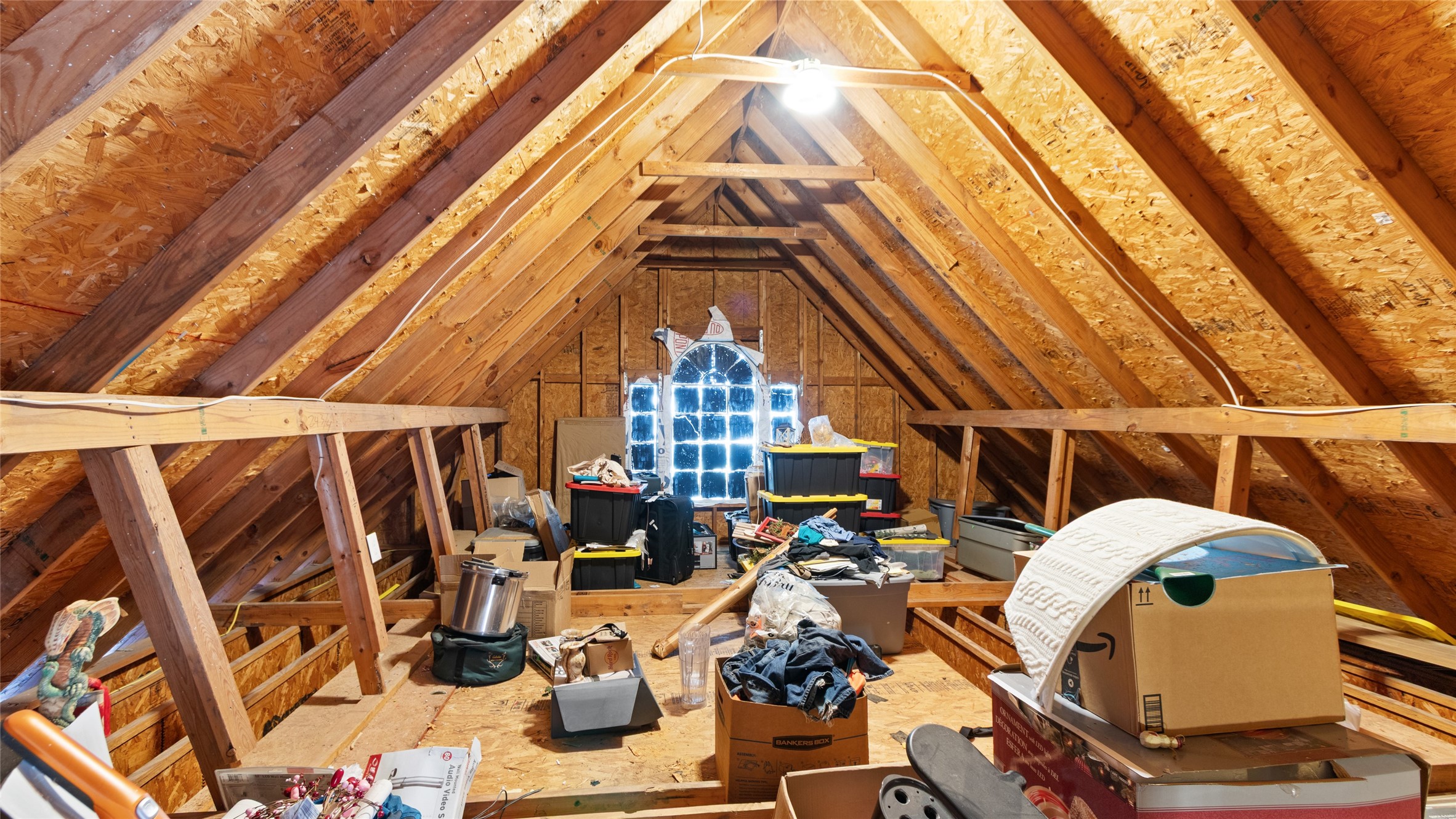 Need storage? The attic offers extra space for seasonal items and everything you do not need every day.