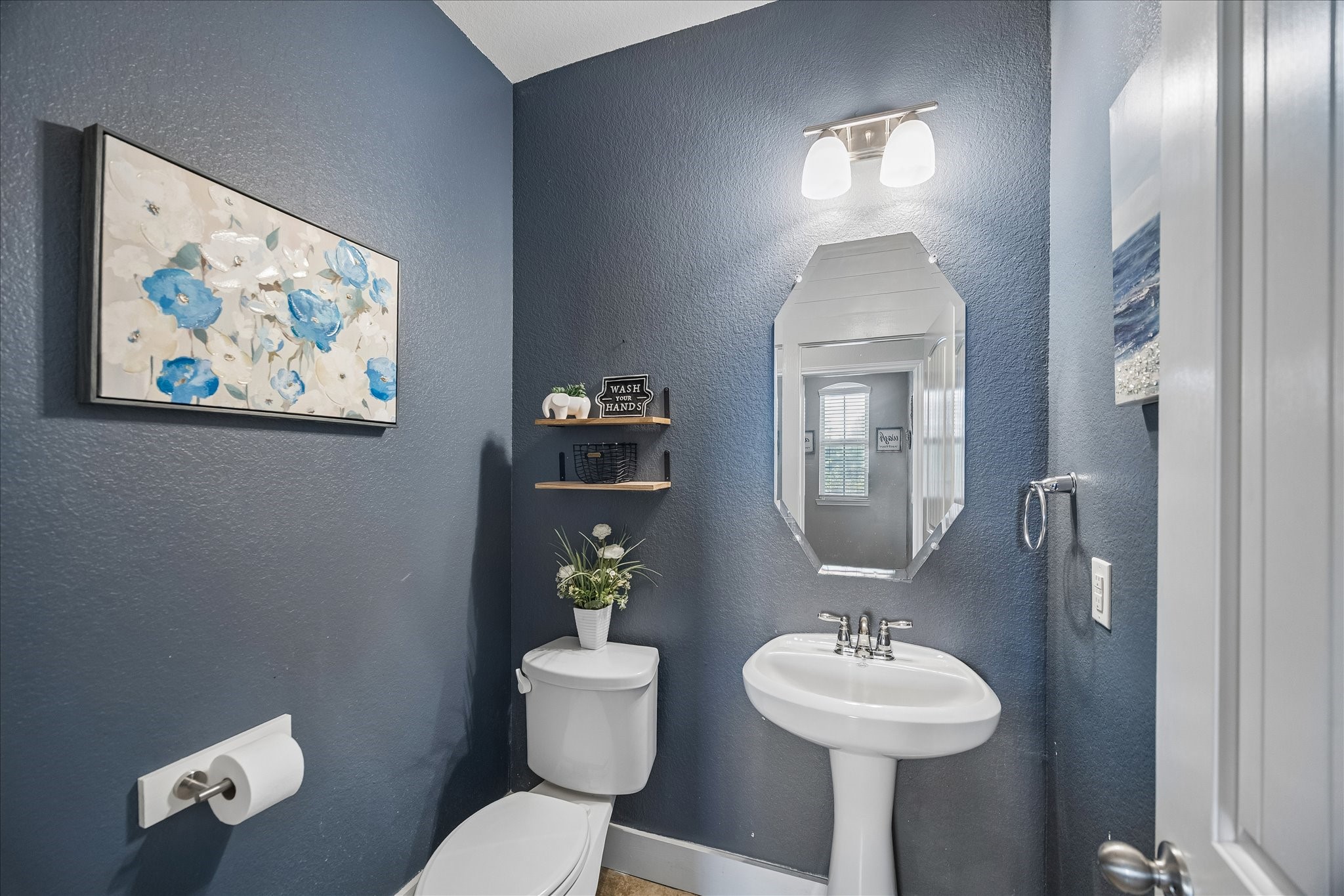Downstairs half-bathroom.