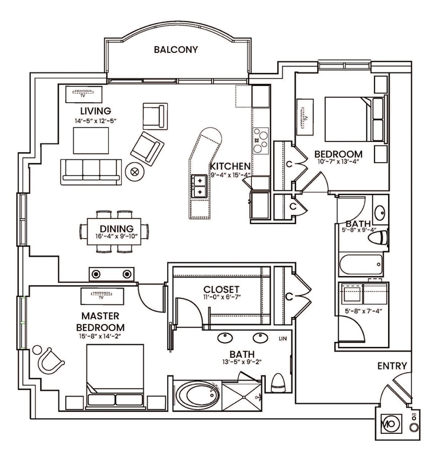 1,619 sq ft Corner unit floor plan perfectly planned with no wasted space. Formal entry with coat closet. Walk in utility room with side by side washer/dryer. Split bedrooms. Huge kitchen, living and dining room designed for entertaining! Features granite island with breakfast bar, wine chiller, pantry, stainless appliances. Balcony for morning coffee