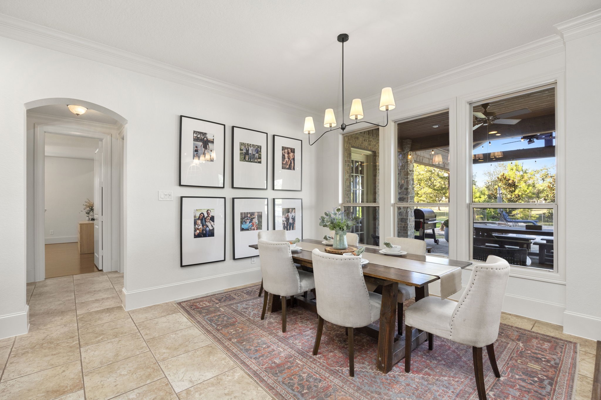 Breakfast area is a great size large enough for a full size table. The wall of windows lets in an ample amount of natural lighting!