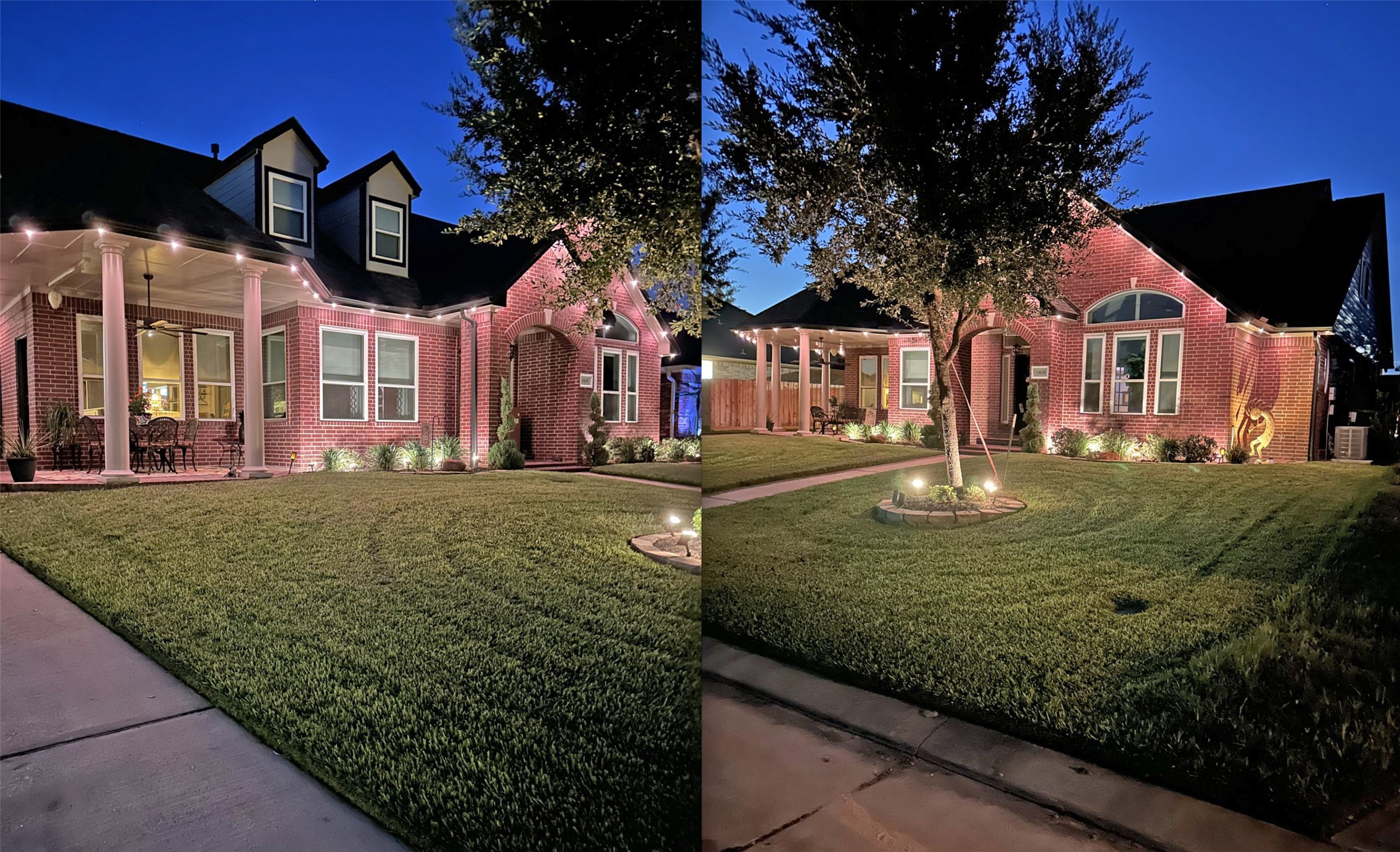 Beautiful extensive landscape lighting