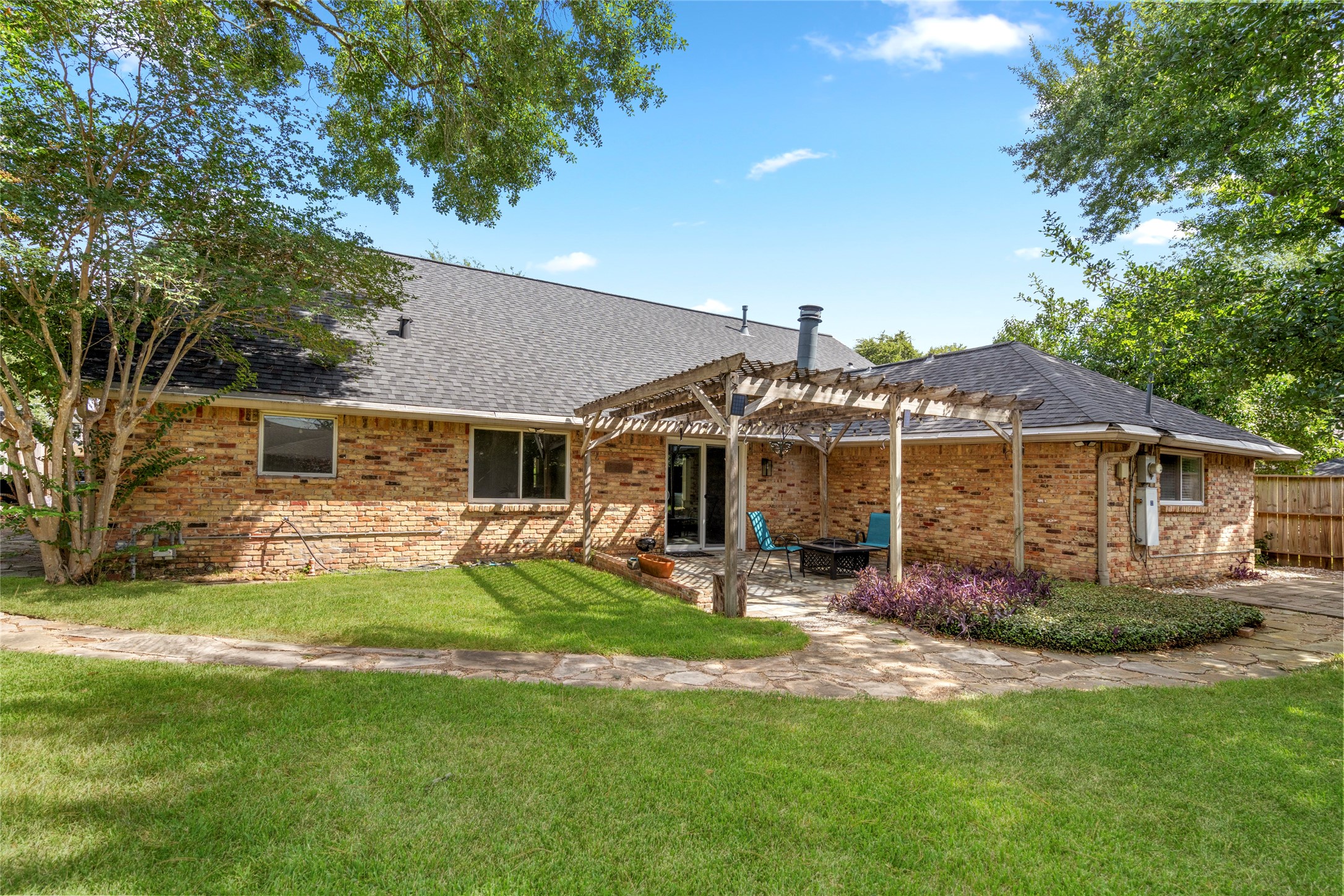 The backyard is the most beautiful and functional for play, entertaining, or just relaxing