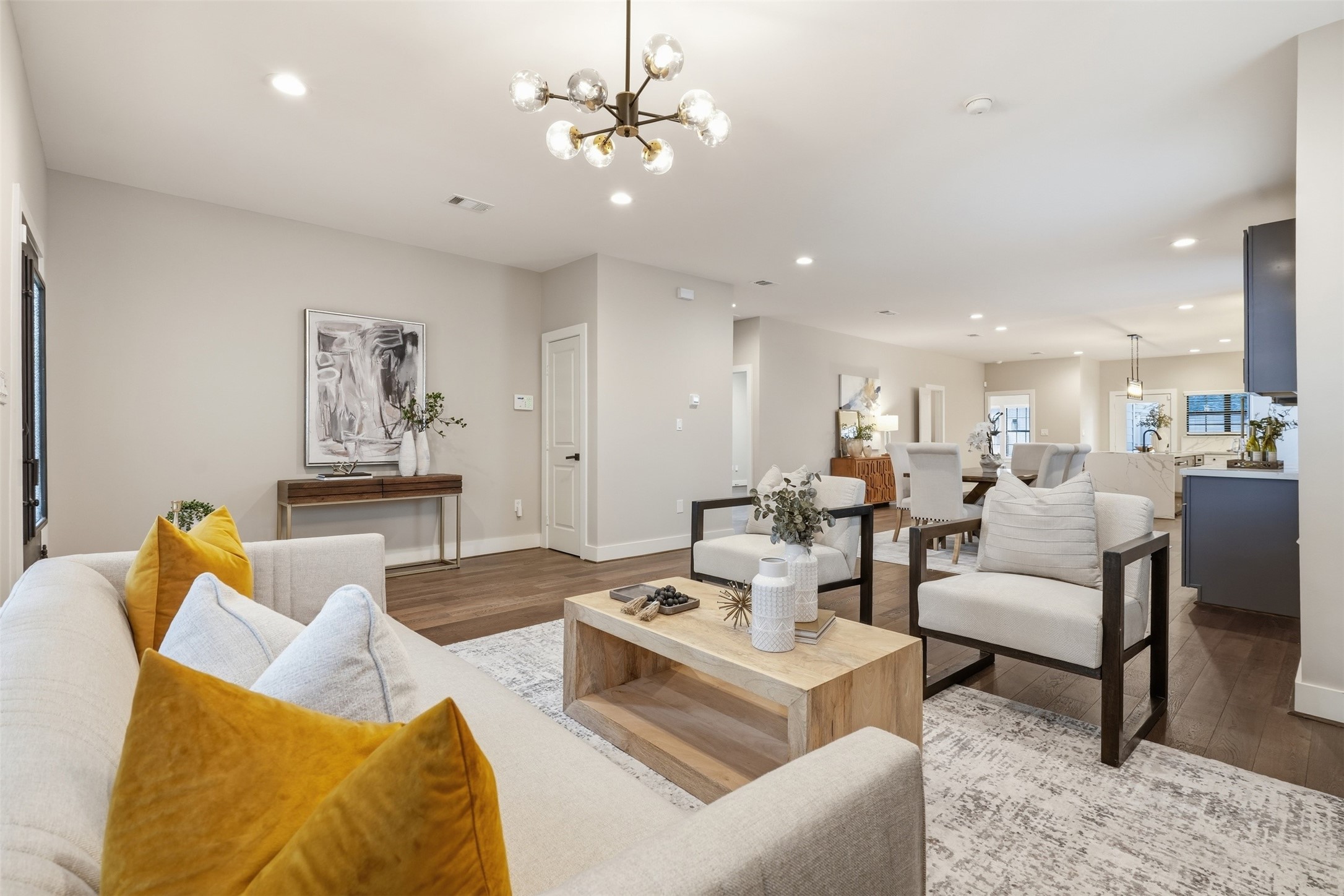 Bright, open-concept living space designed for effortless entertaining Bright, open-concept living space designed for effortless entertaining