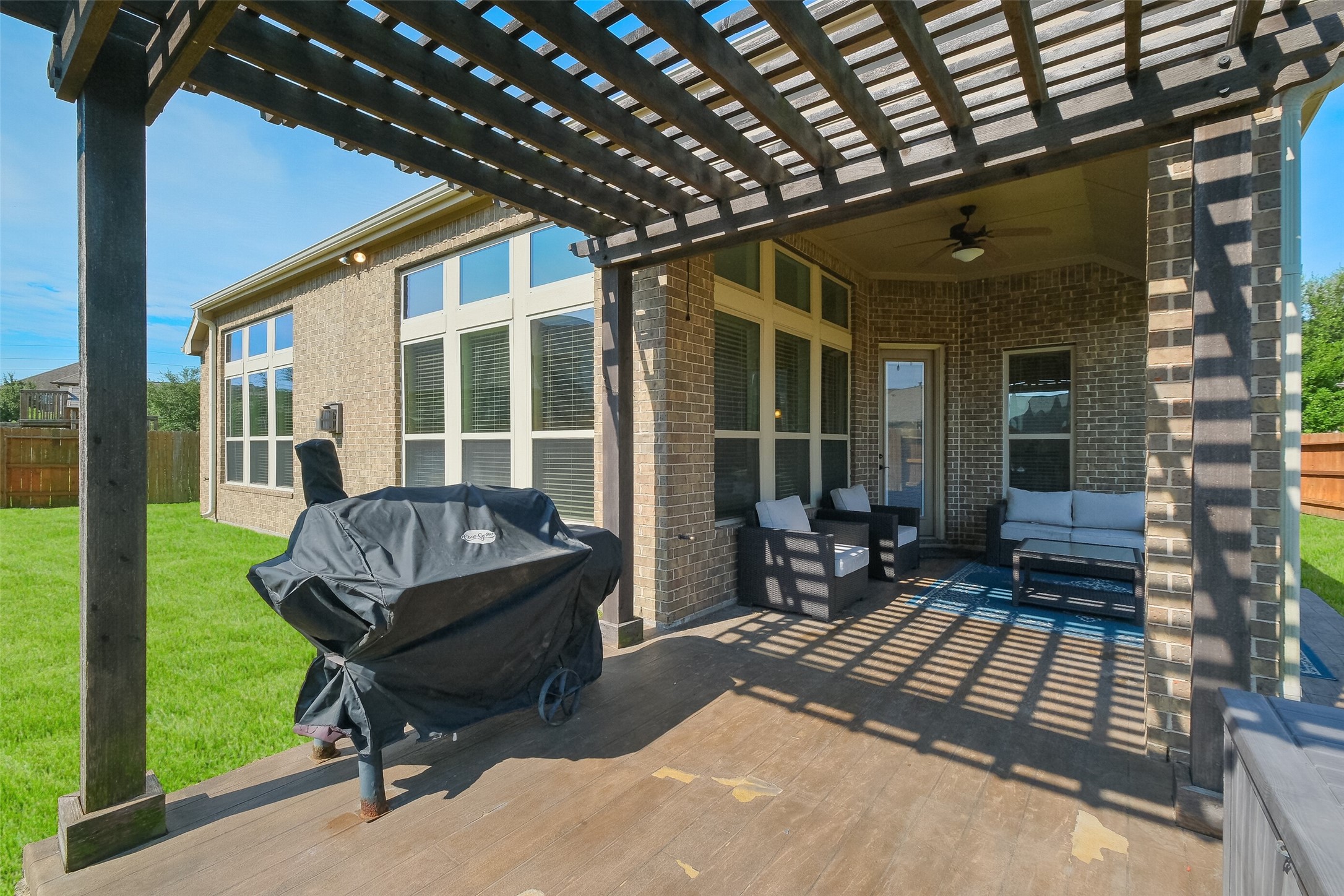 Pergola and Covered Patio Area