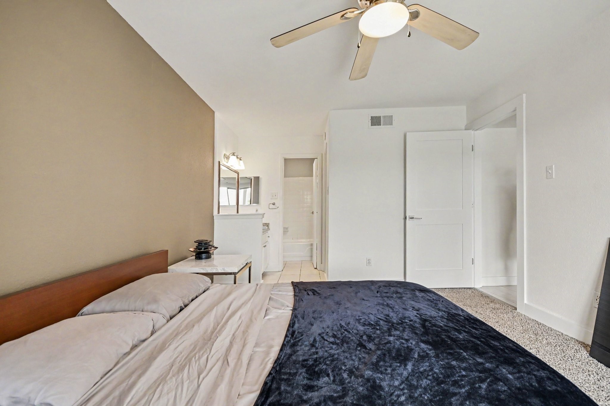 Primary suite with adjoining bath
