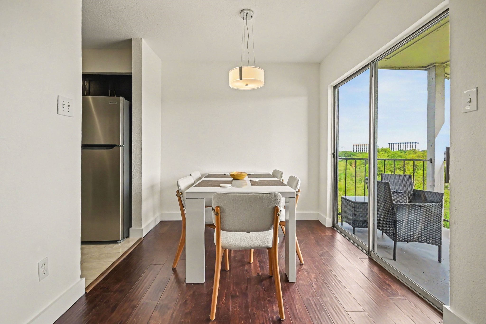 Dining area overlooking the waterfront