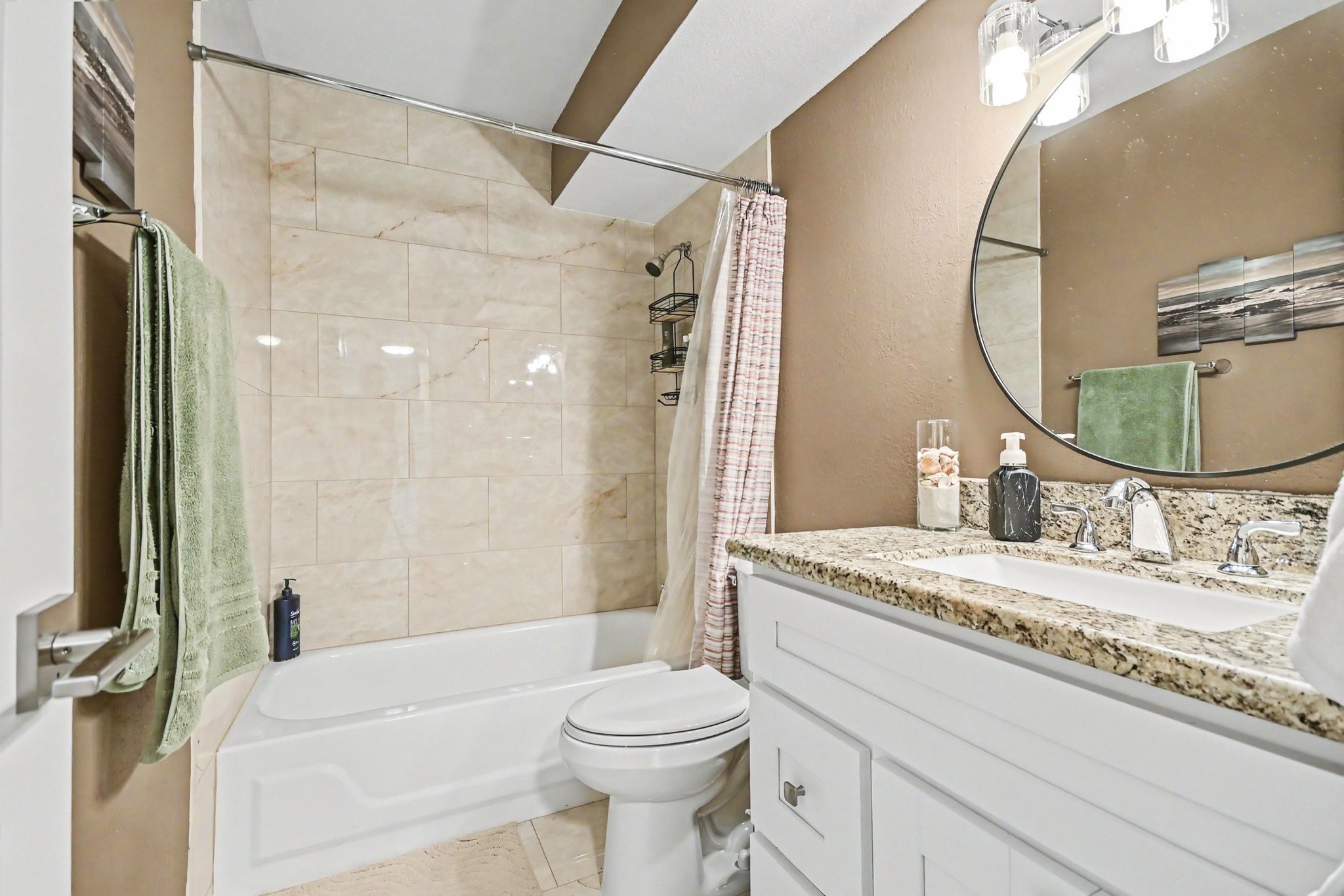 Full bath with tub and shower