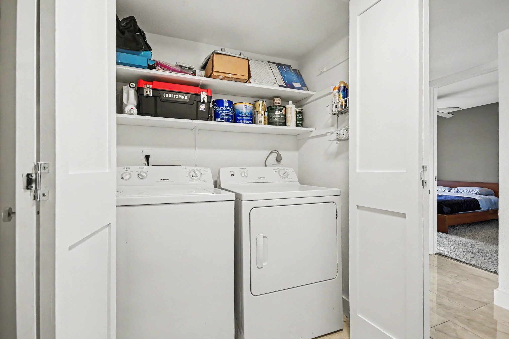 In unit laundryand additional storage