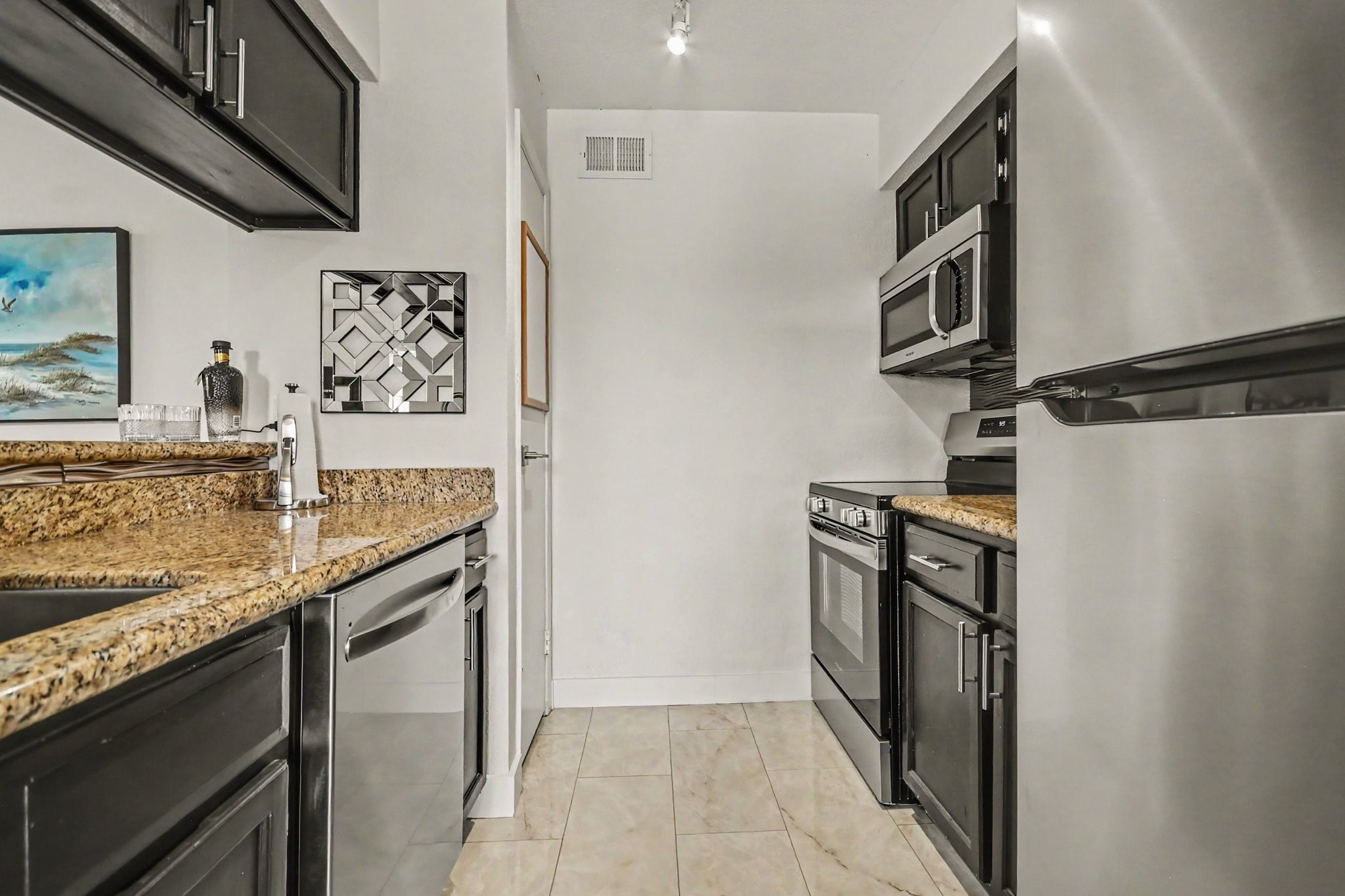 Kitchen with ample cabinet and counter space