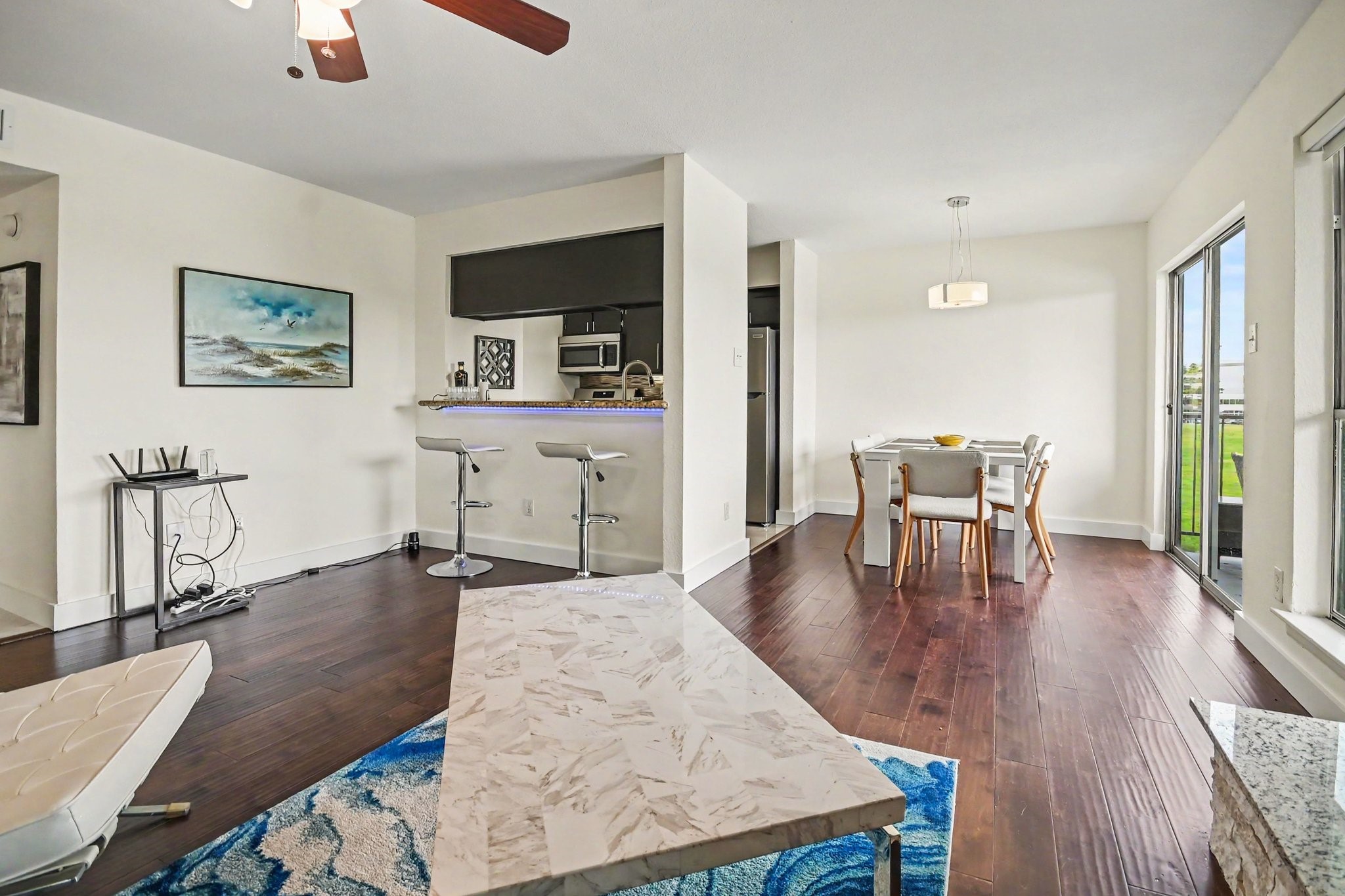 Spacious living area with open concept layout