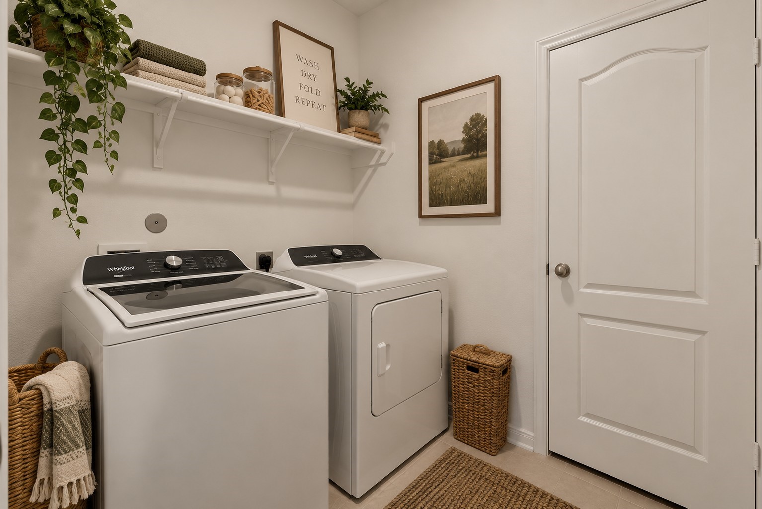 Virtually Staged Laundry Room
