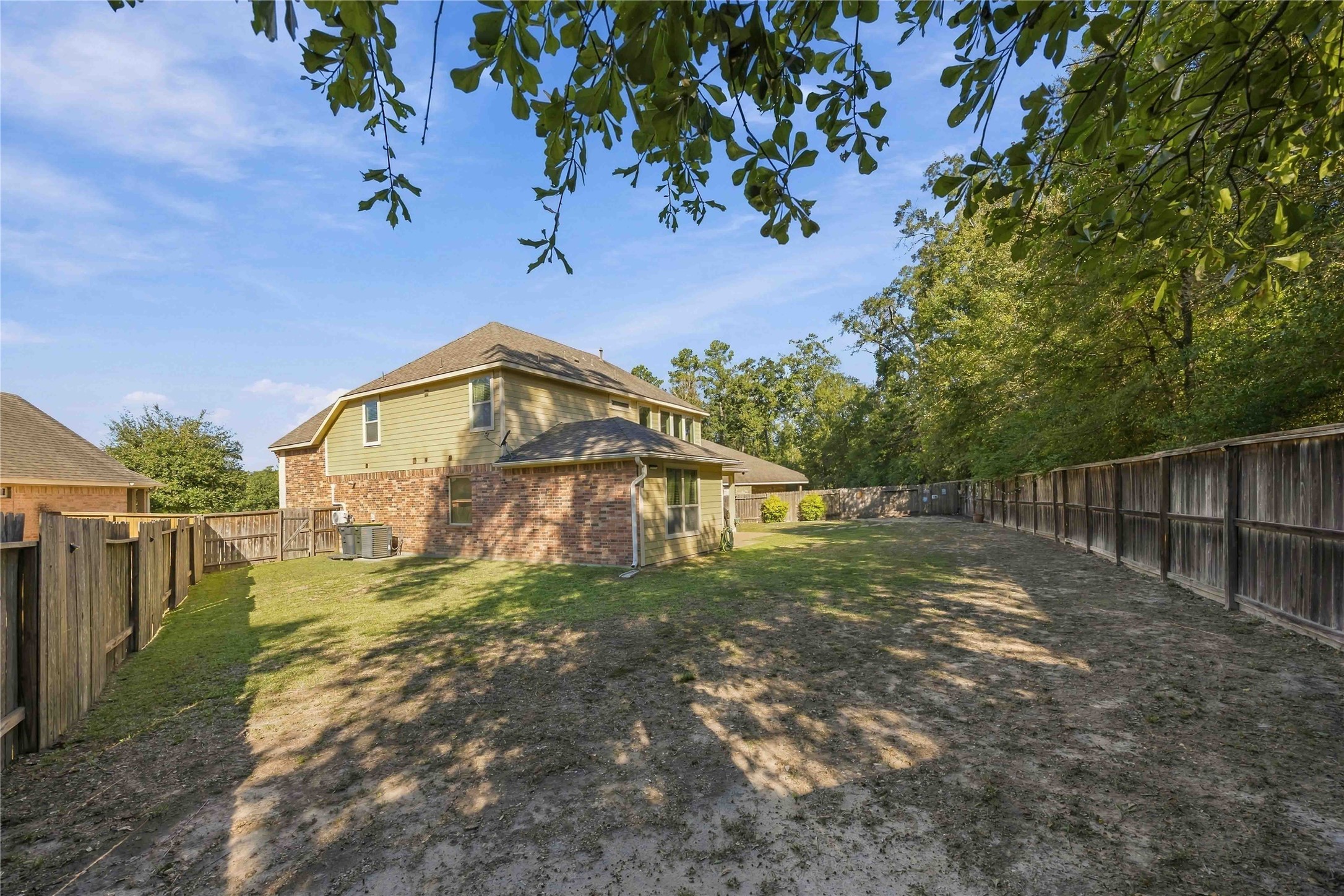 The fenced backyard backs up to no neighbors, giving you privacy you can really enjoy.