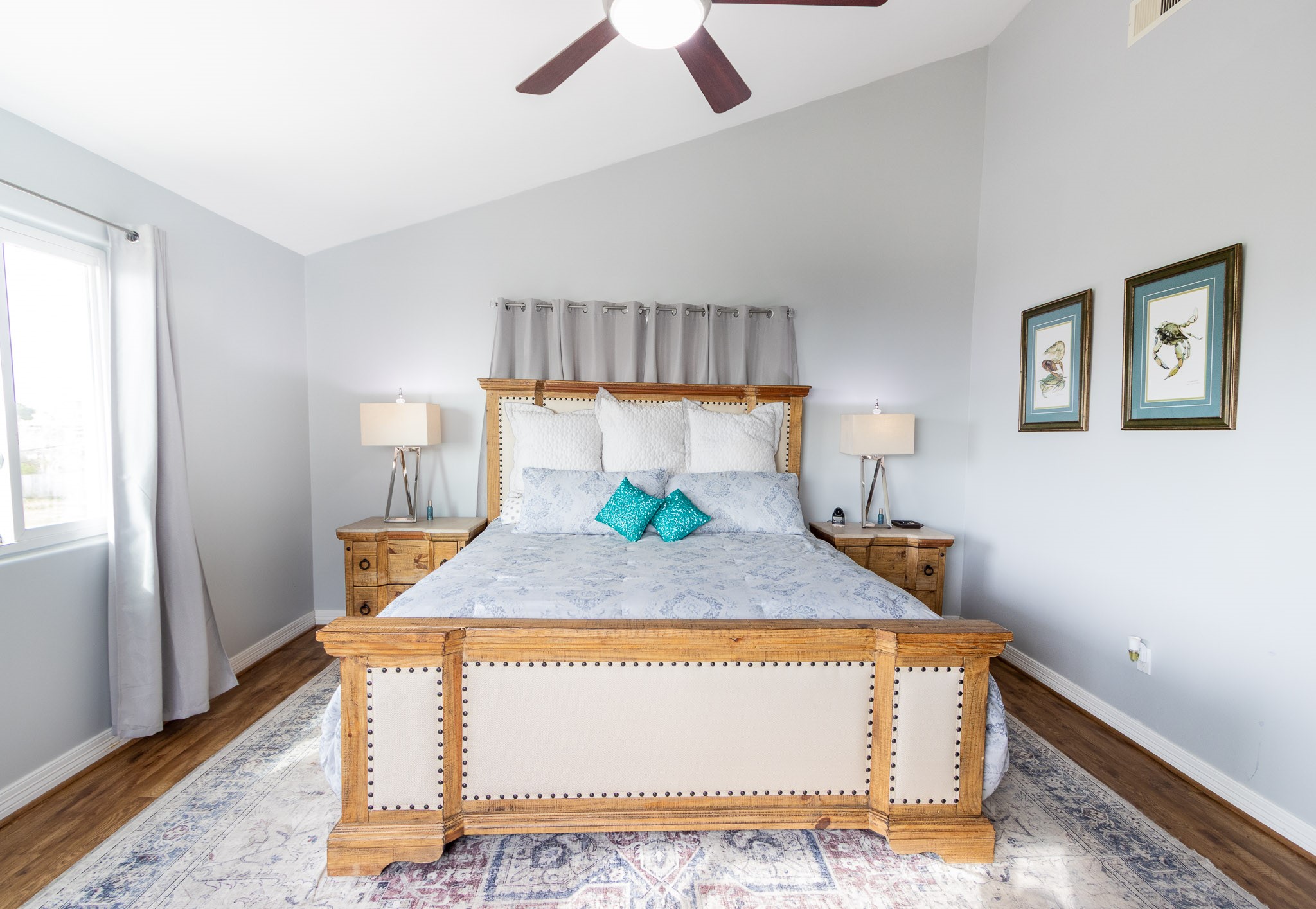 Primary bedroom with ensuite and walk in closet.